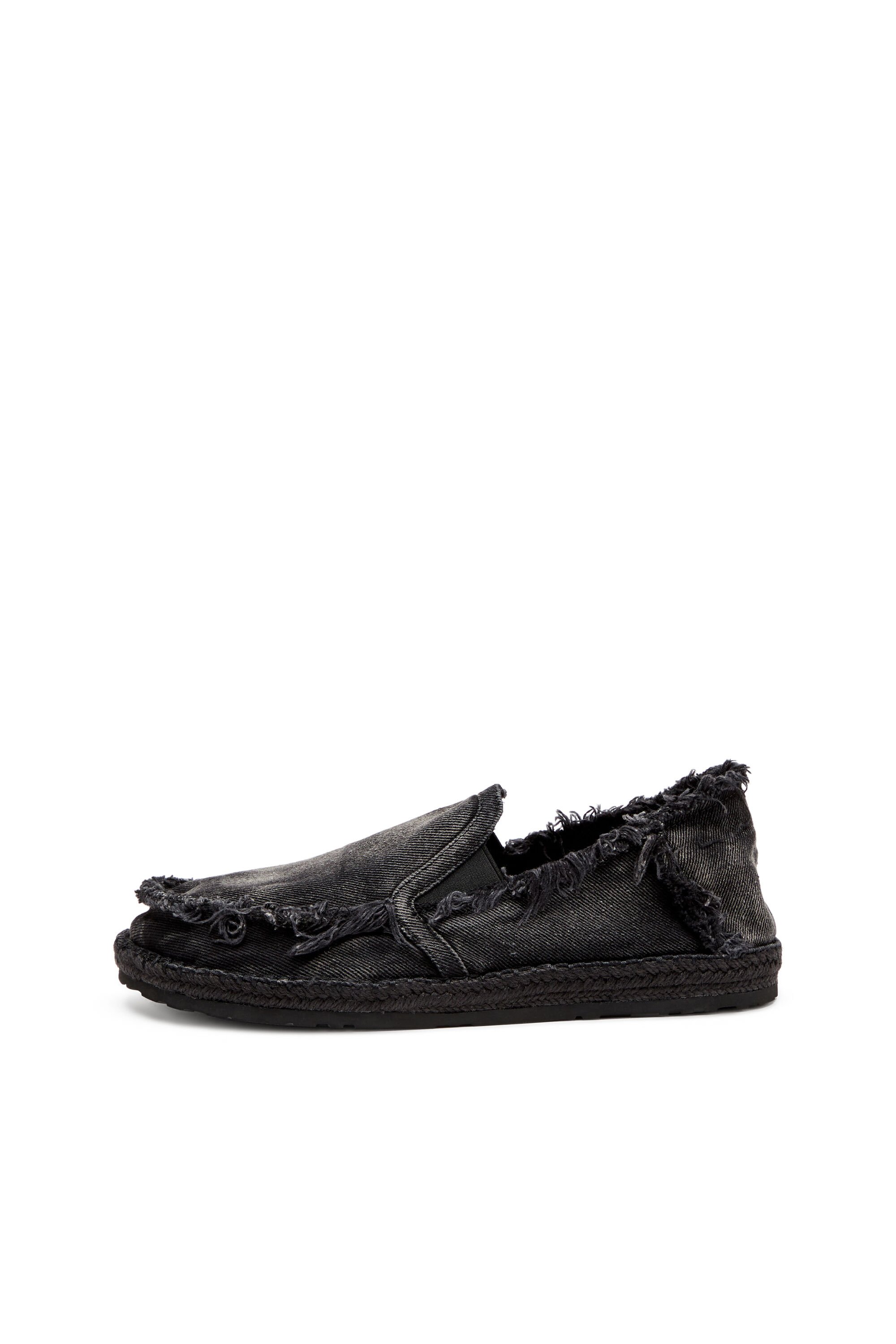 Diesel - D-LUKAS ESP, Male's D-Lukas-Espadrille loafers in distressed denim in ブラック - 7