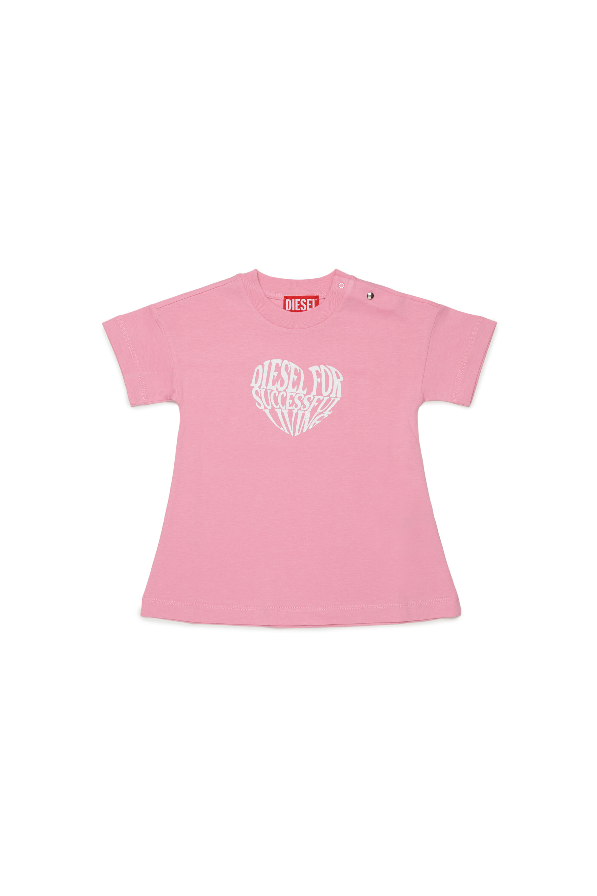 Diesel - DVAVYB, Female's ドレス in ピンク / ホワイト - 1