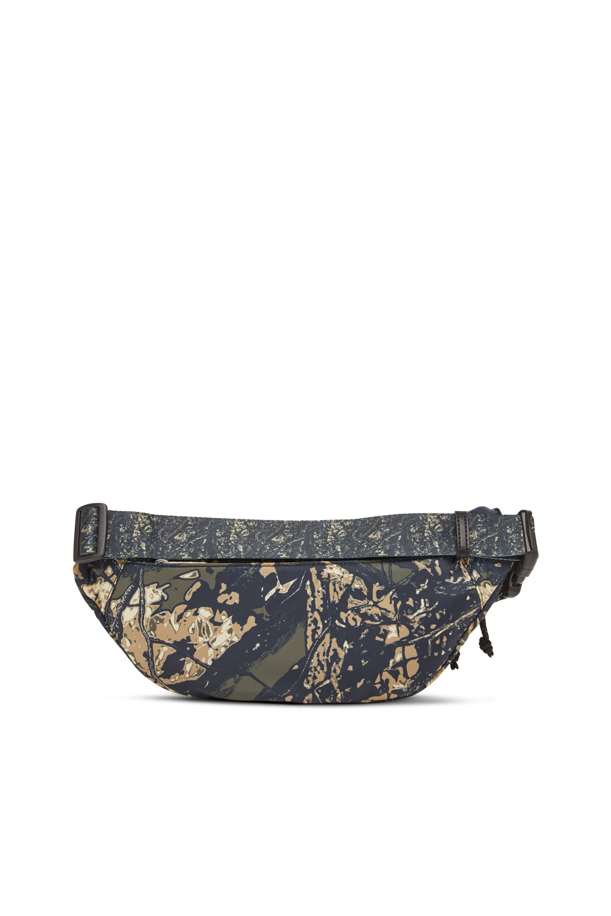 Diesel - D-PACK BELTBAG X, Male's D-Pack-Belt bag in camo-print fabric in ミリタリーグリーン - 3