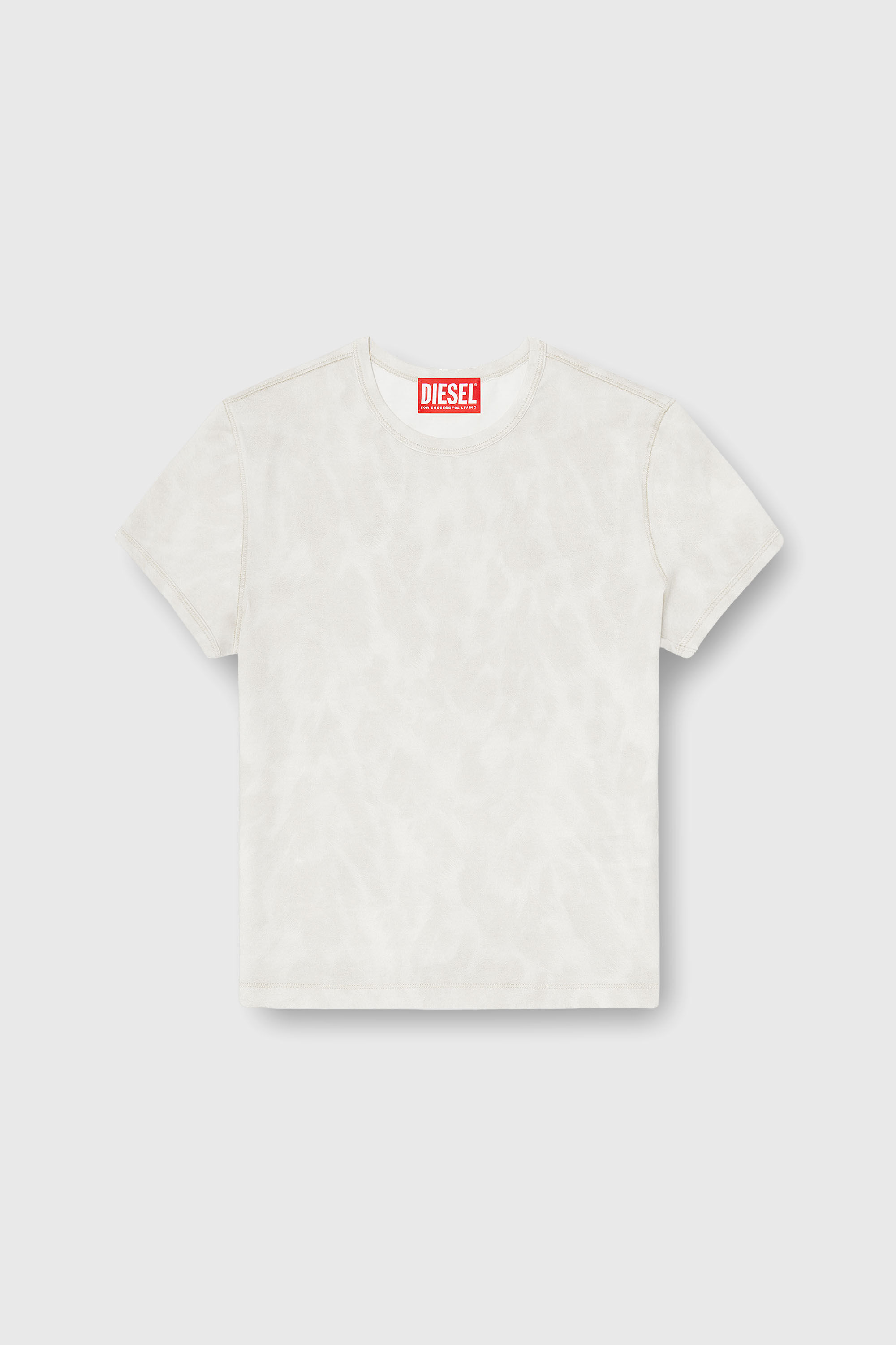 Diesel - T-ANIMA, Female's Animal-print T-shirt in stretch jersey in グレー - 2