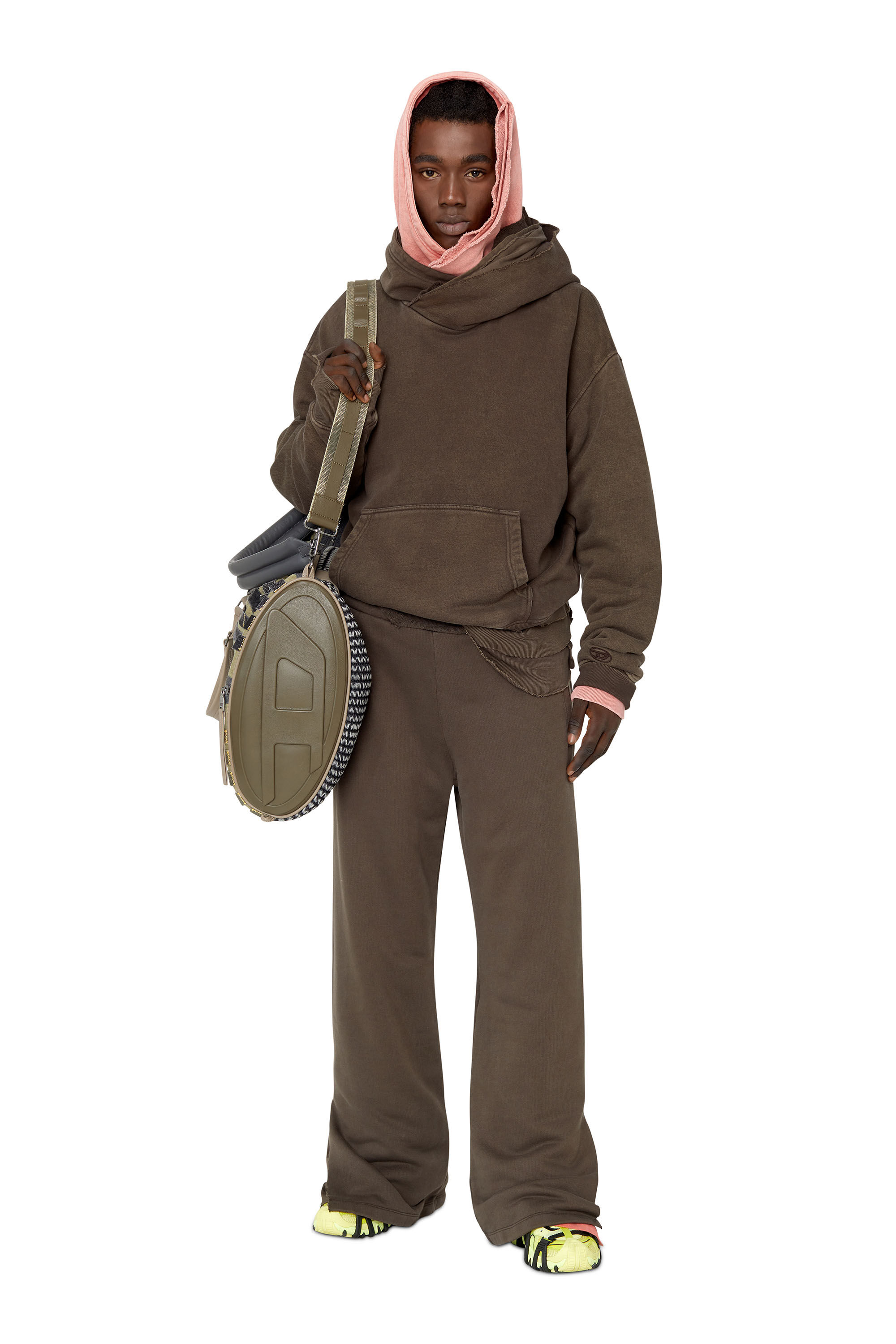 Diesel - S-TOPPER, Male's パーカー スウェット リラックスフィット in Brown - 1