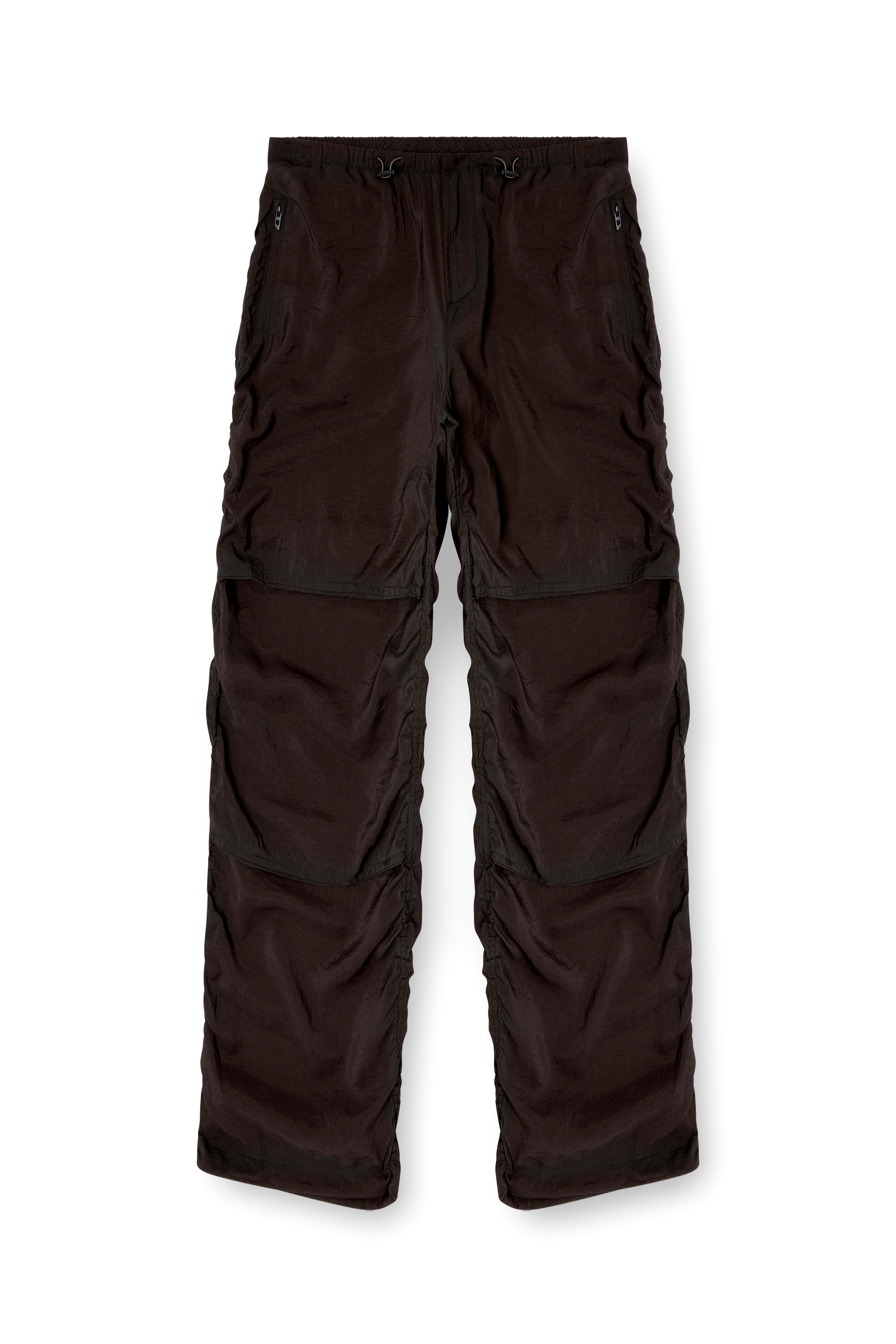 Diesel - P-DAILY, Male's Utility pants in light, crinkled fabric in ブラック - 4