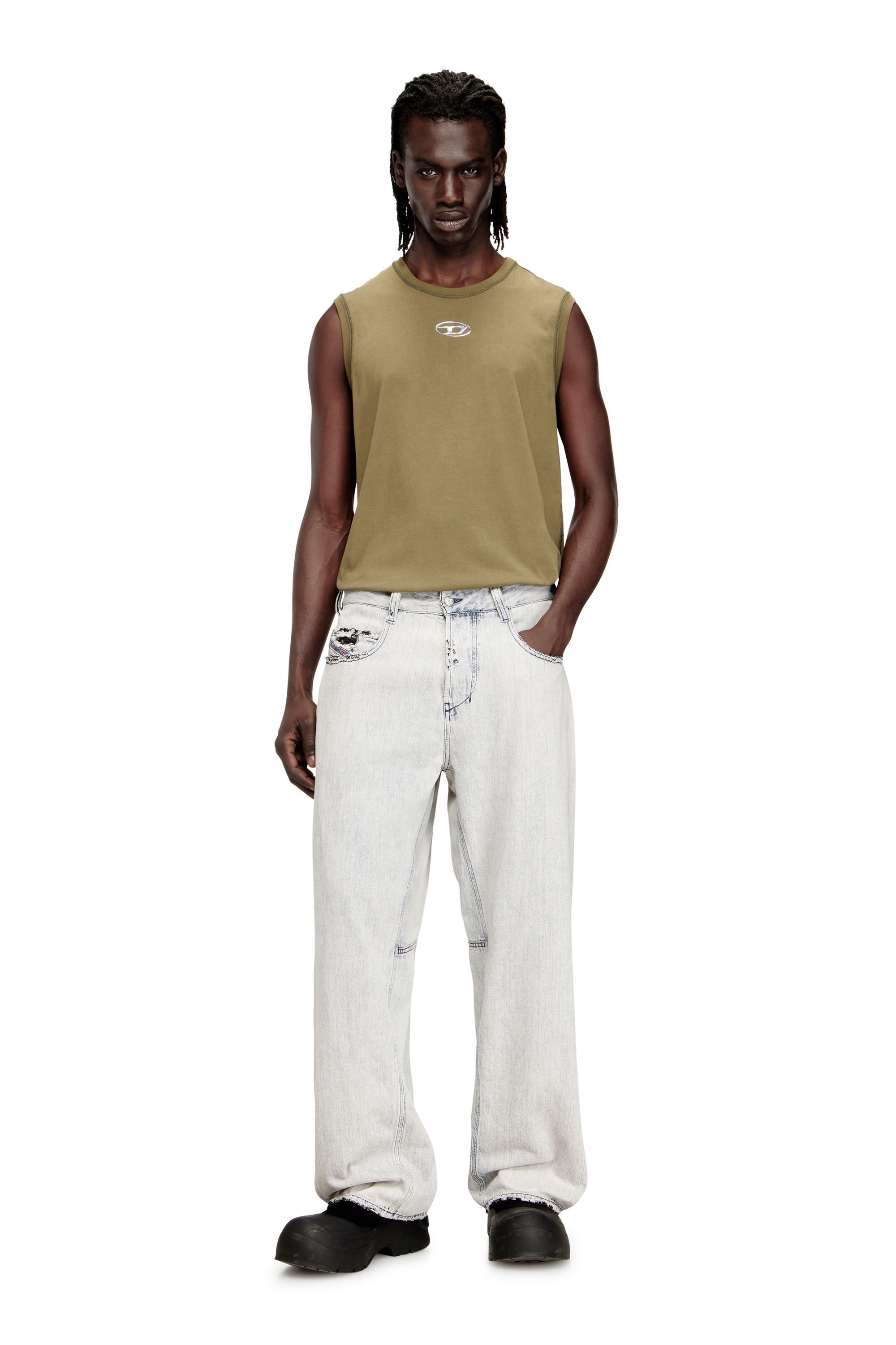 Diesel - Unisex's Relaxed Jeans 1997 D-Enim-M 068UR, ライトブルー - 1