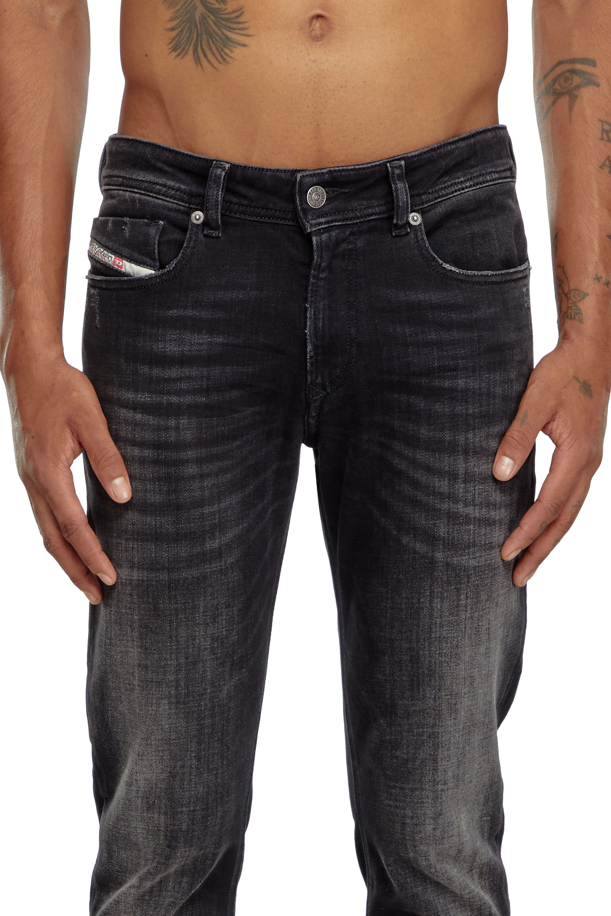Diesel - Male's Skinny Jeans 1979 Sleenker 09K11, ブラック/ダークグレー - 4
