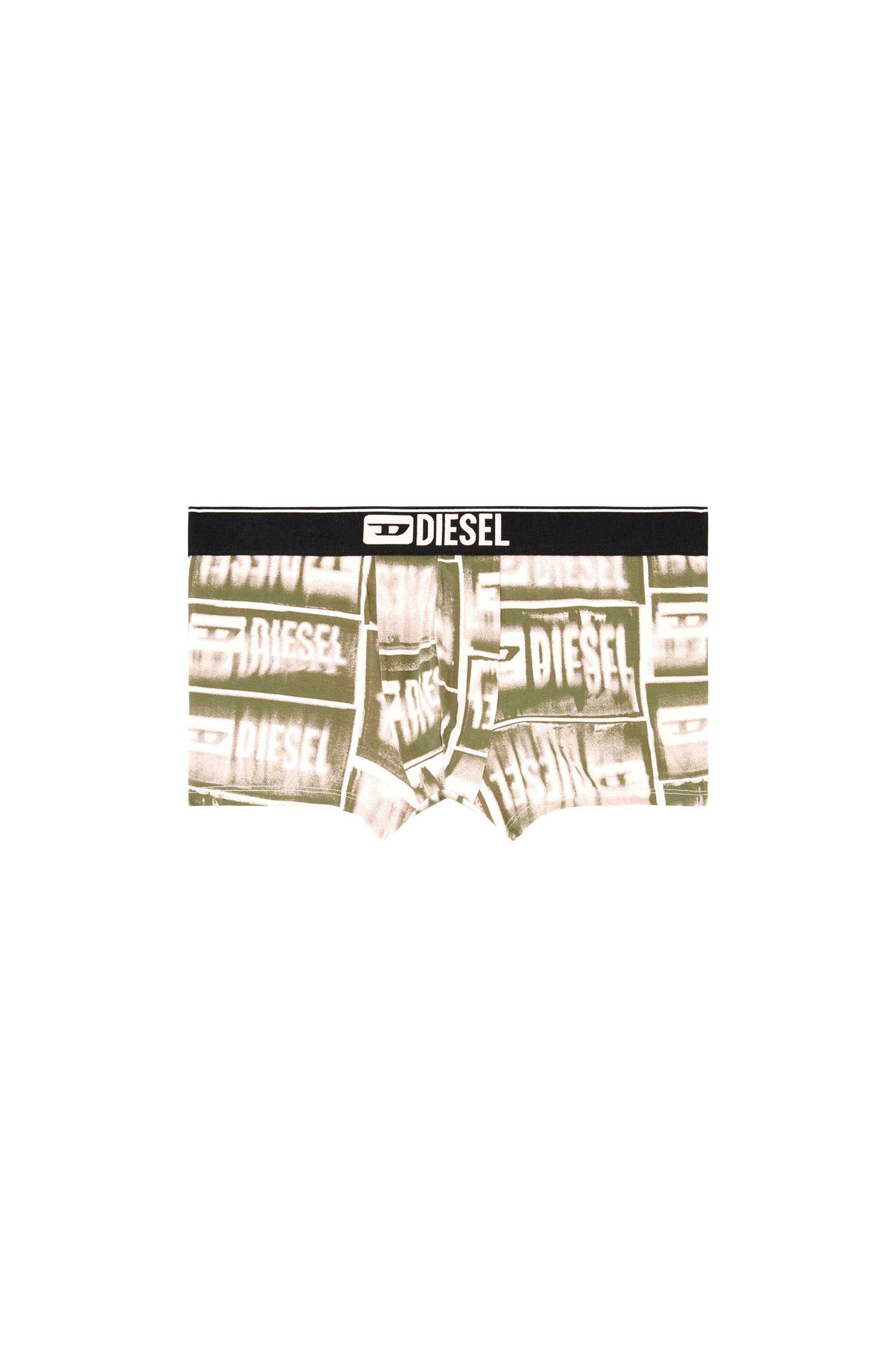 Diesel - DAMIEN-D-BOX, Male's Boxer briefs with faded logo print in グリーン - 2
