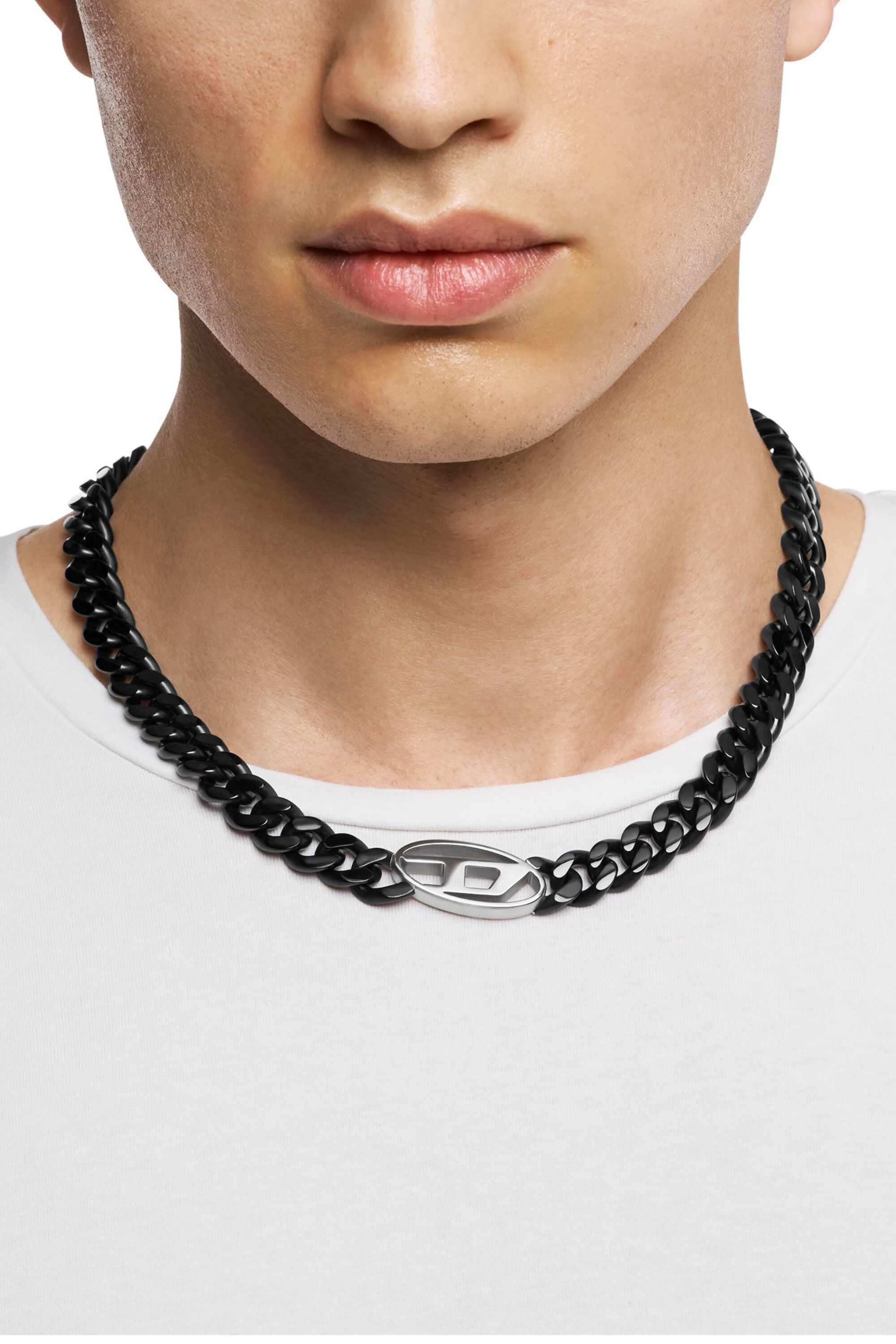 Diesel - DX1610931, Unisex's Stainless Steel Chain Necklace in ブラック - 4