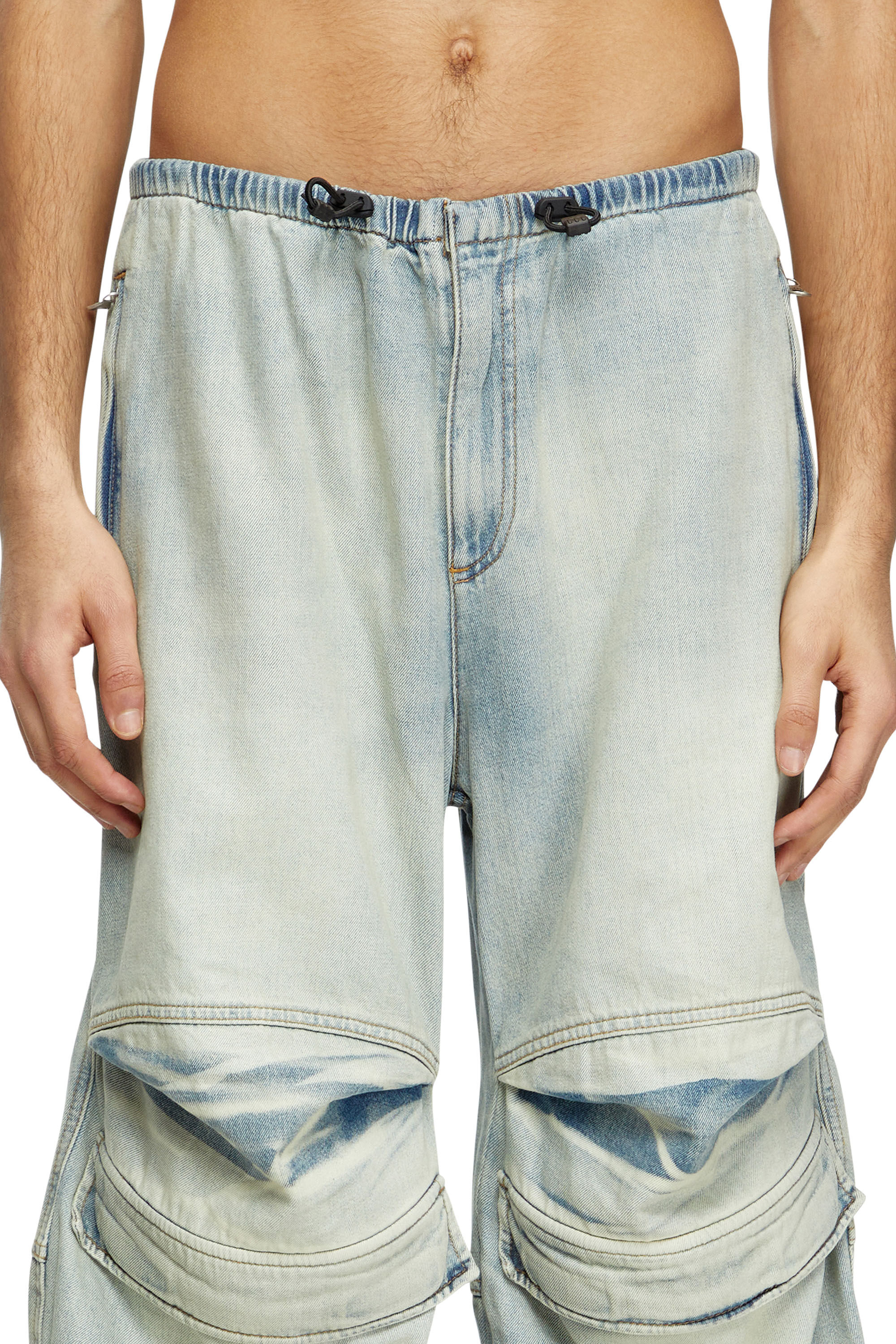 Diesel - D-DAYETZ-SHORT-S, Unisex's Shorts in light bicolour denim in ライトブルー - 4