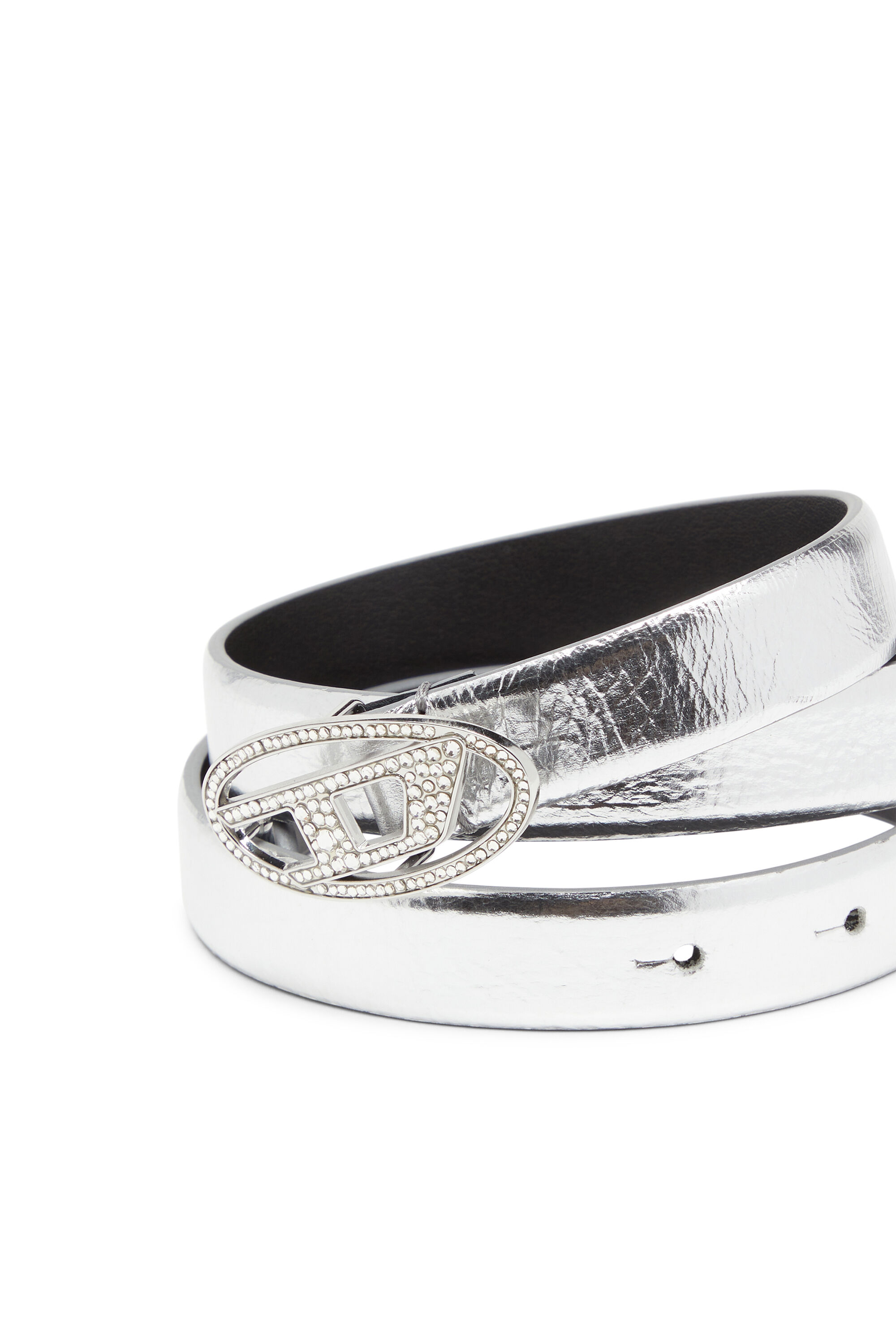 Diesel - B-1DR STRASS 20, Female's レザーベルト in シルバー - 3