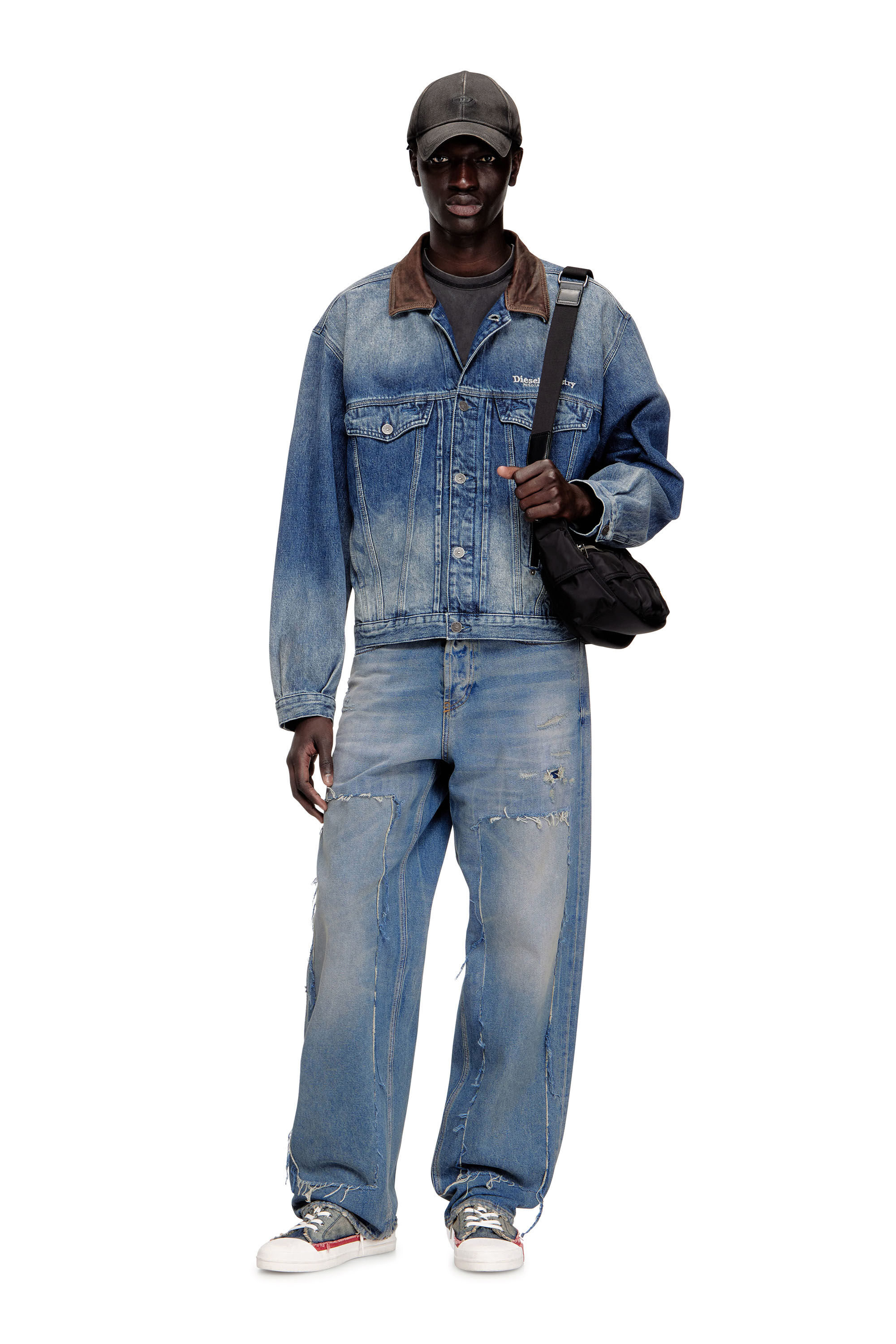 DIESELディーゼル シングルライダース デニムジャケット ITALY製 XL D-DENVER-S1 デニムジャケット｜ブルー｜ウィメンズ｜DIESEL