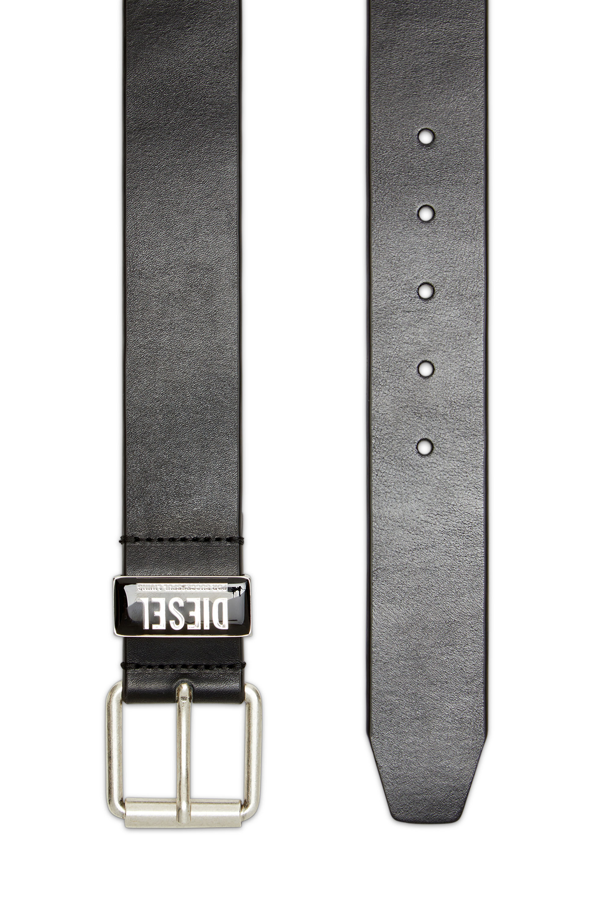 B-GLOSSY LOOP 40 Leather belt with enamelled logo loop｜メンズ｜DIESEL
