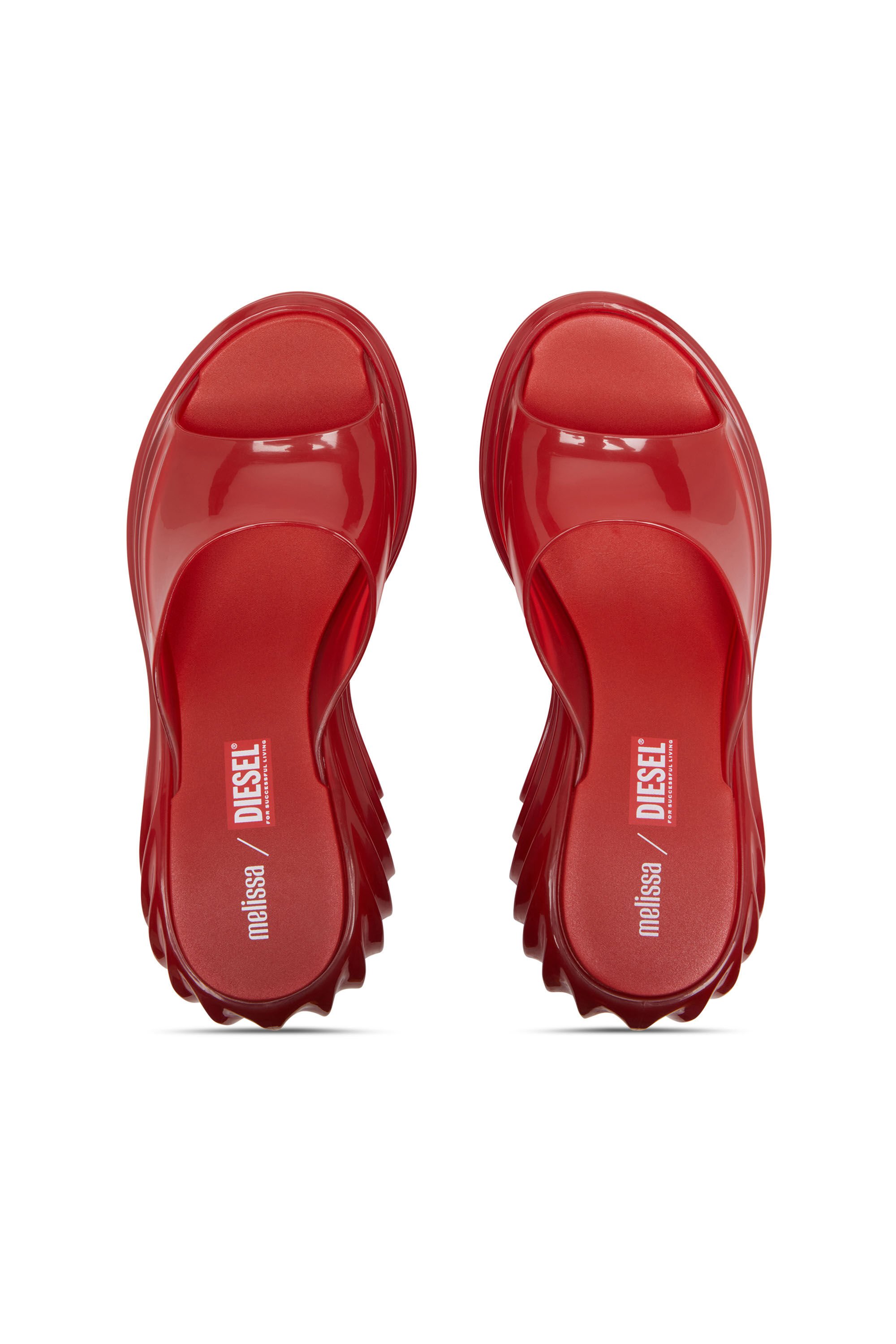 Diesel - MELISSA QUANTUM PLATFORM, Female's Platform mule in Melflex® in レッド - 6