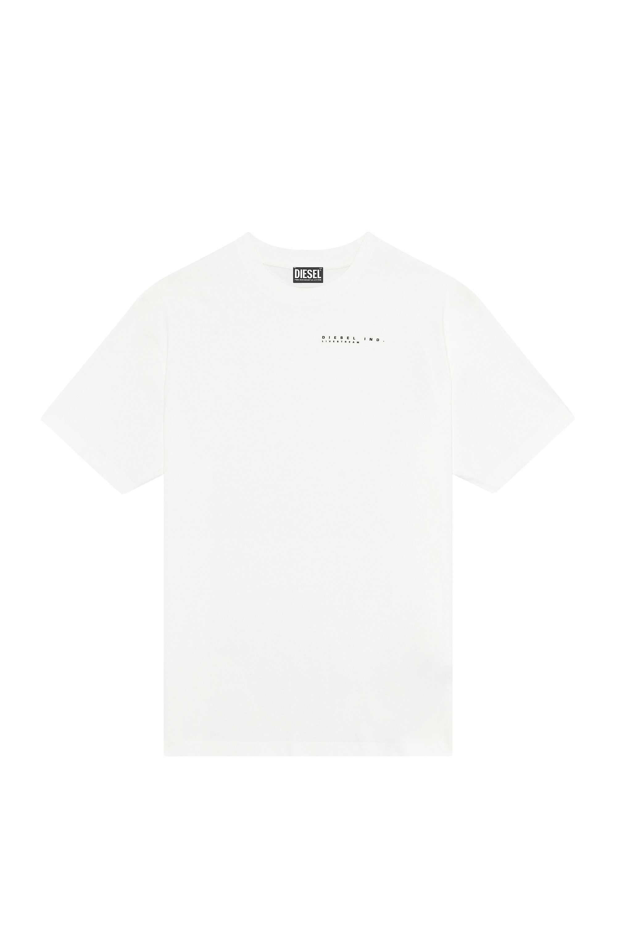 Diesel - T-WASH-G1, Male's Tシャツ バックプリント in ホワイト - 2