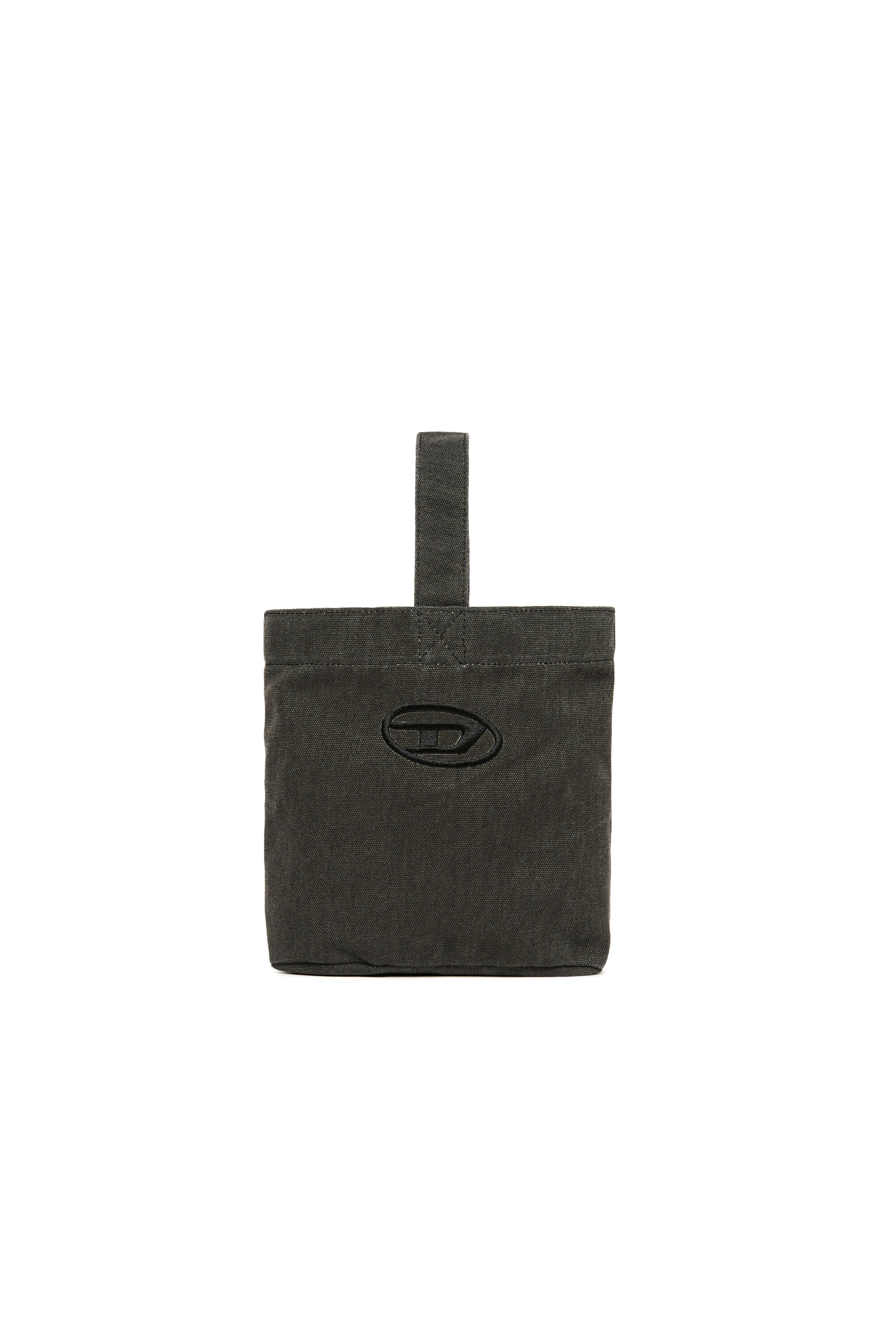 Diesel - WMATTIS, Female's Canvas bucket bag with Oval D embroidery in ブラック - 1