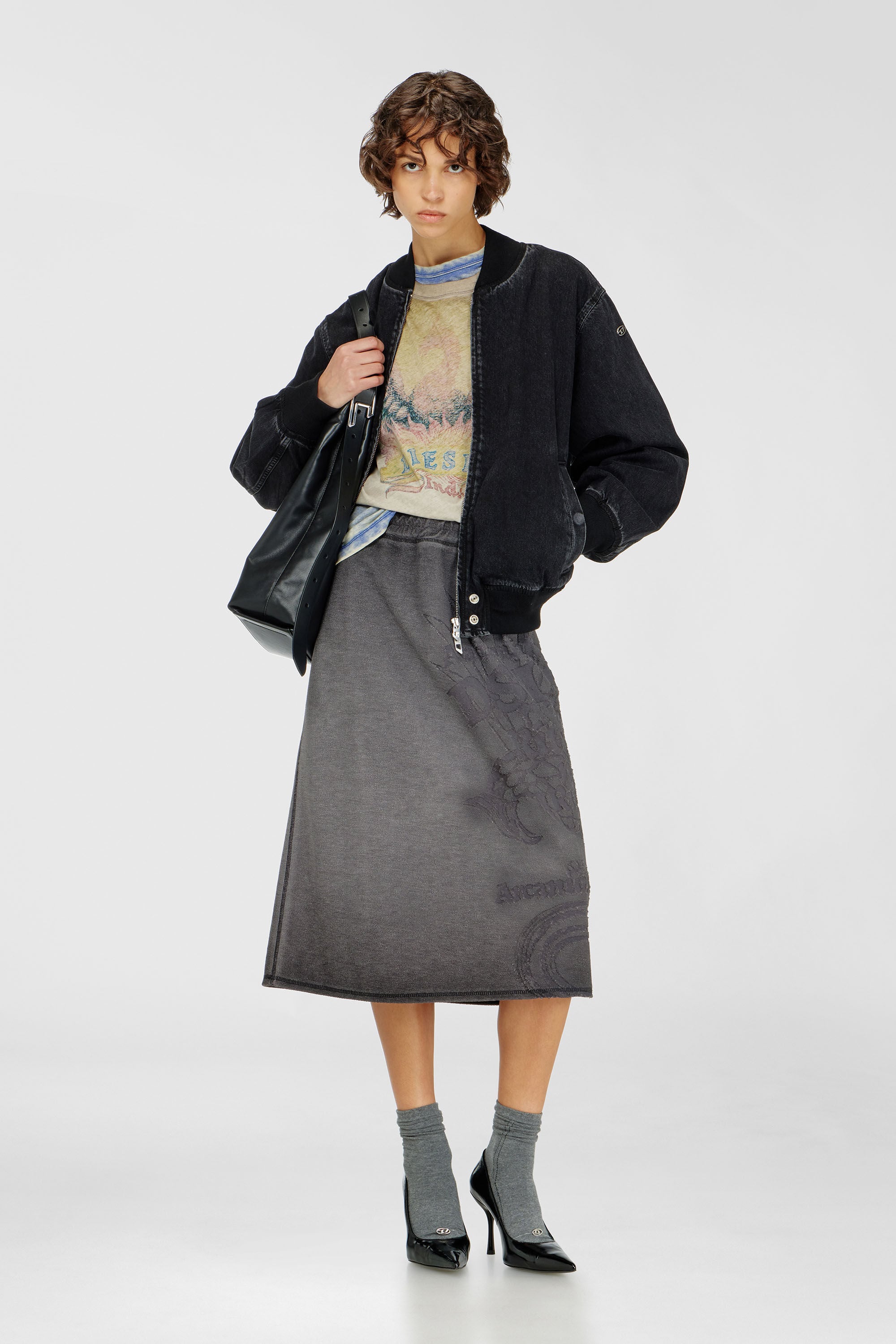 Diesel - D-GUZ, Unisex's デニムジャケット in ブラック - 7
