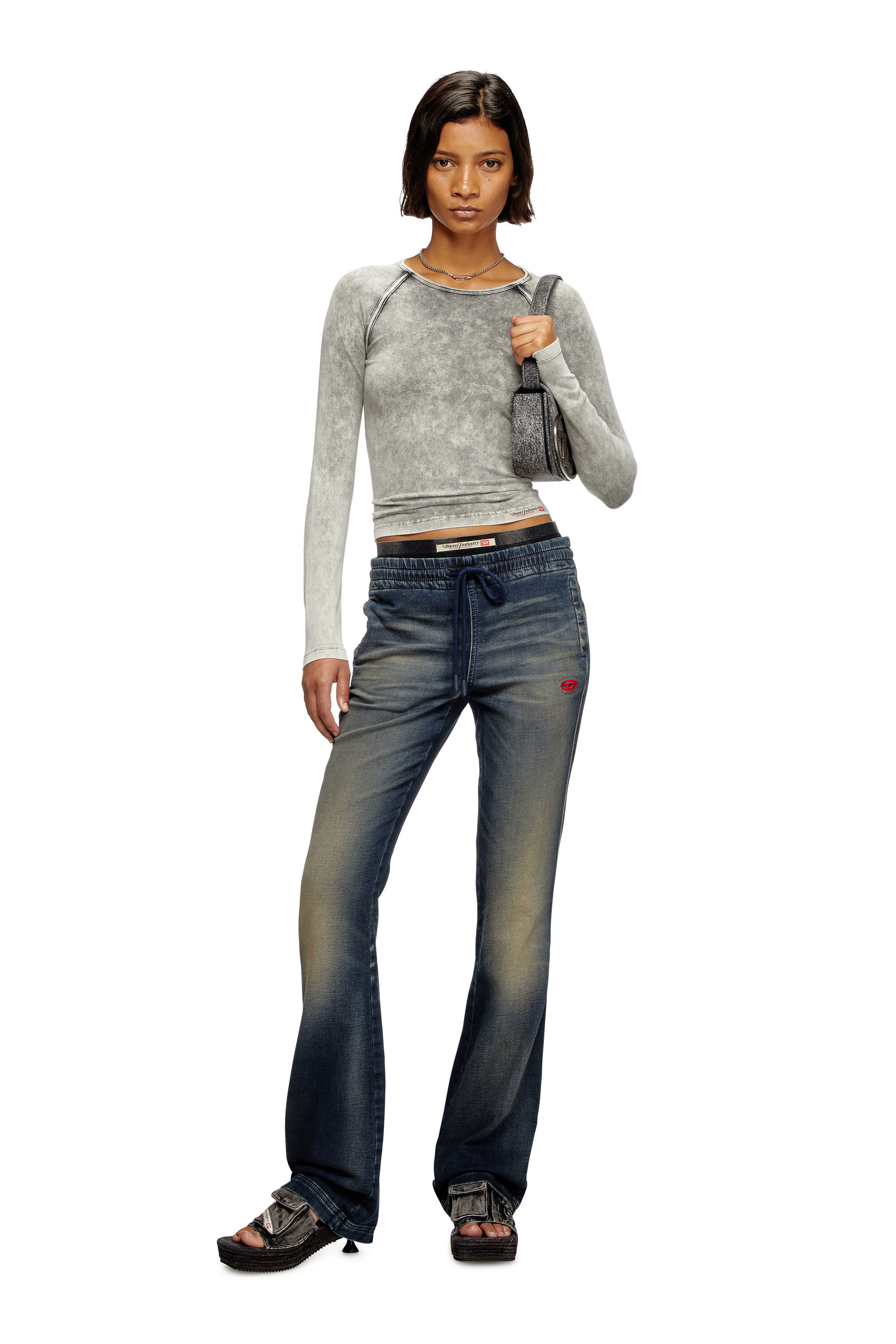 Diesel - Female's Bootcut 2069 D-Ebbey Joggjeans® 068PM, ダークブルー - 1