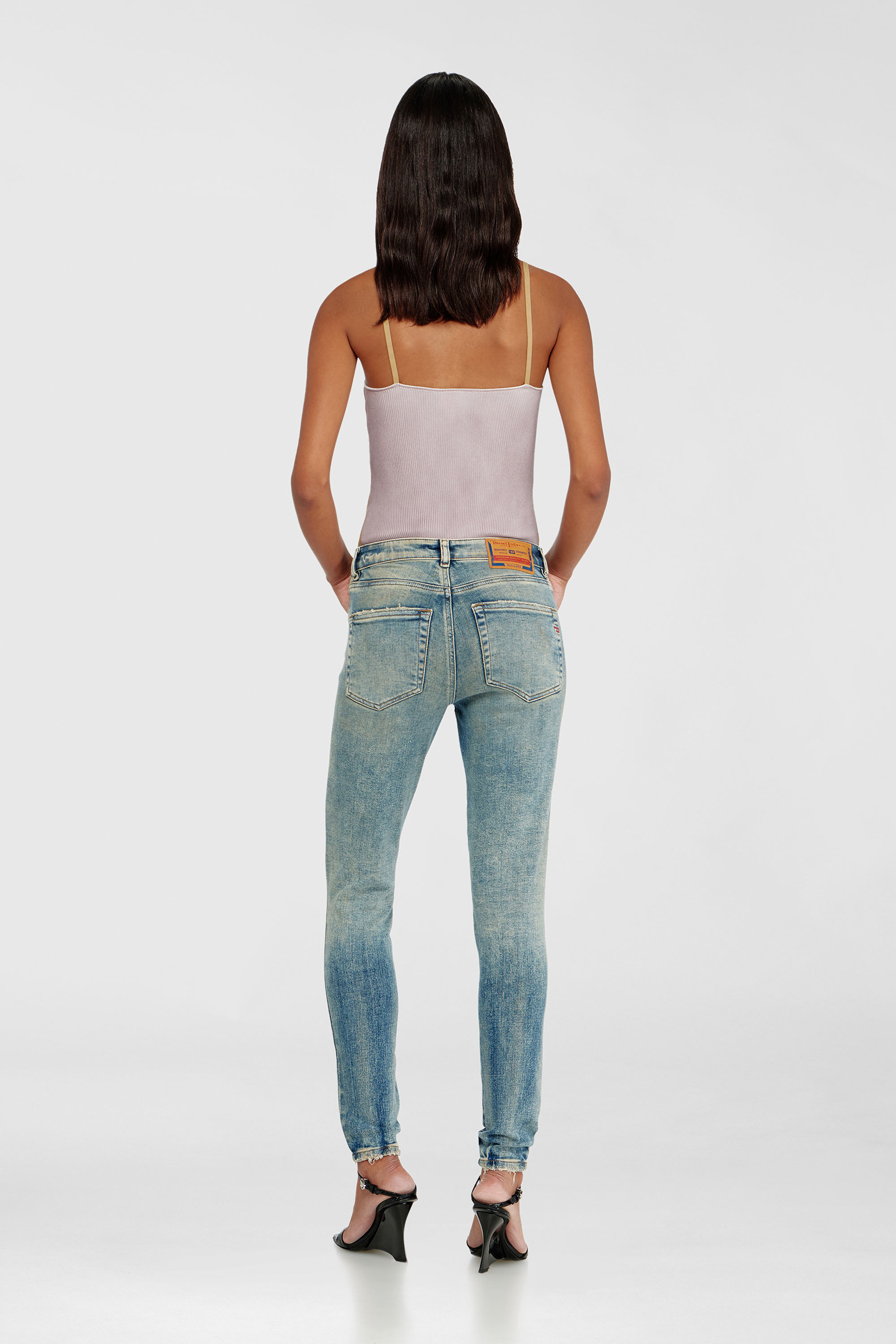 Diesel - Female's Skinny Jeans 2017 Slandy 09P73, ミディアムブルー - 3
