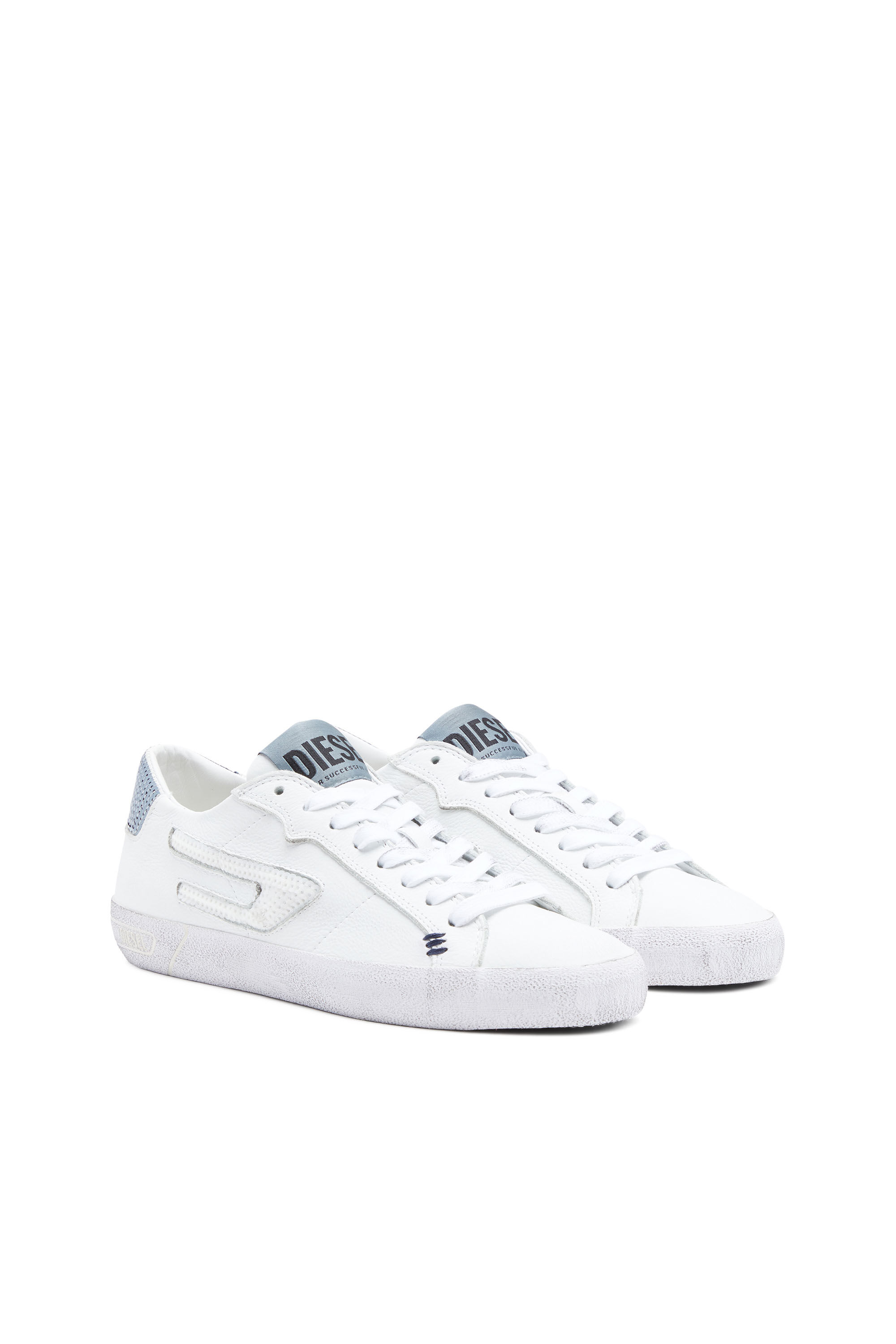 Diesel - S-LEROJI LOW X, Female's カウレザー ローカットスニーカー - S-Leroji Low X in ホワイト/グレー - 2