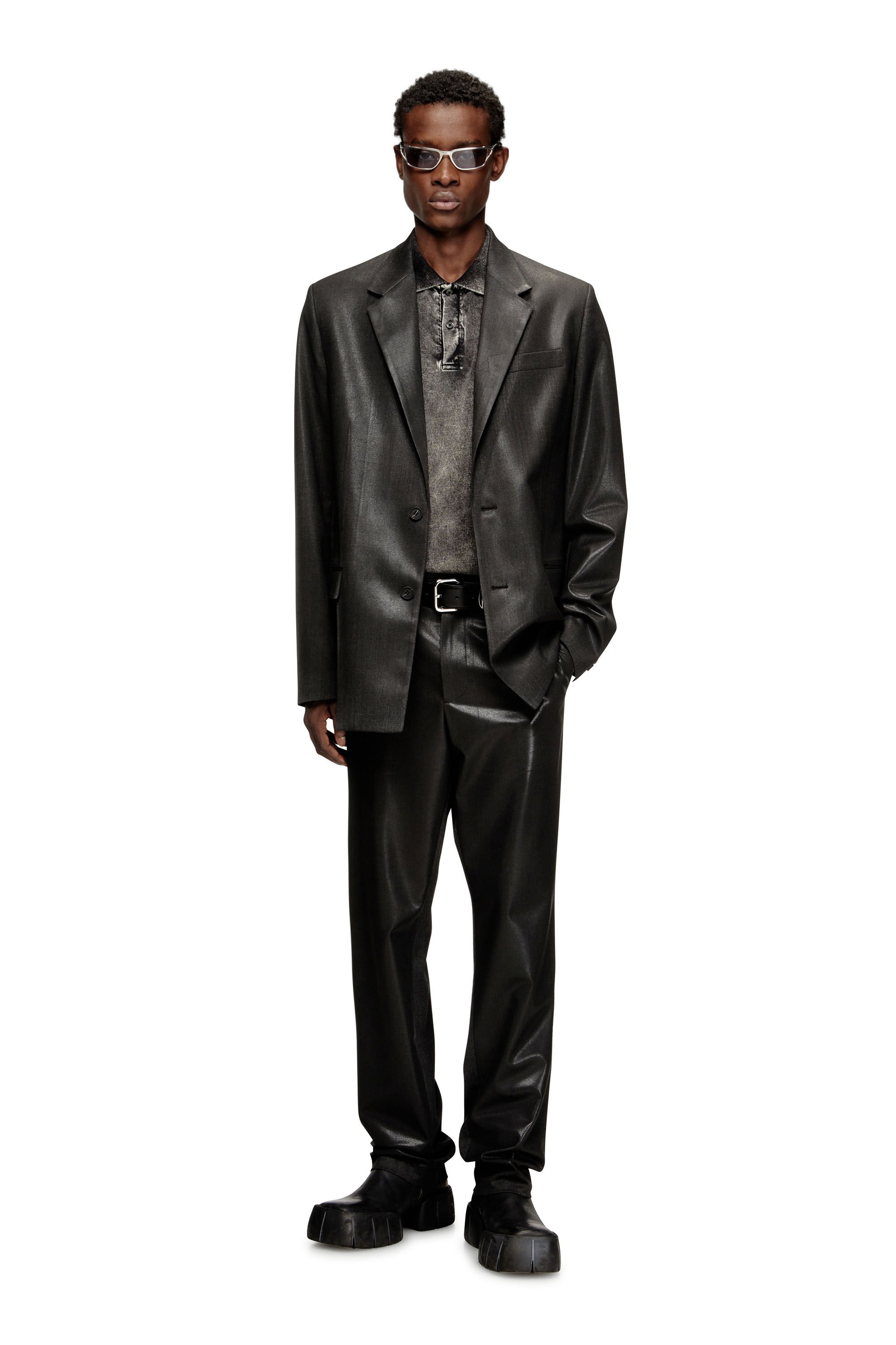 Diesel - J-CREED-SLCF, Male's テーラードジャケット in ダークグレー - 1