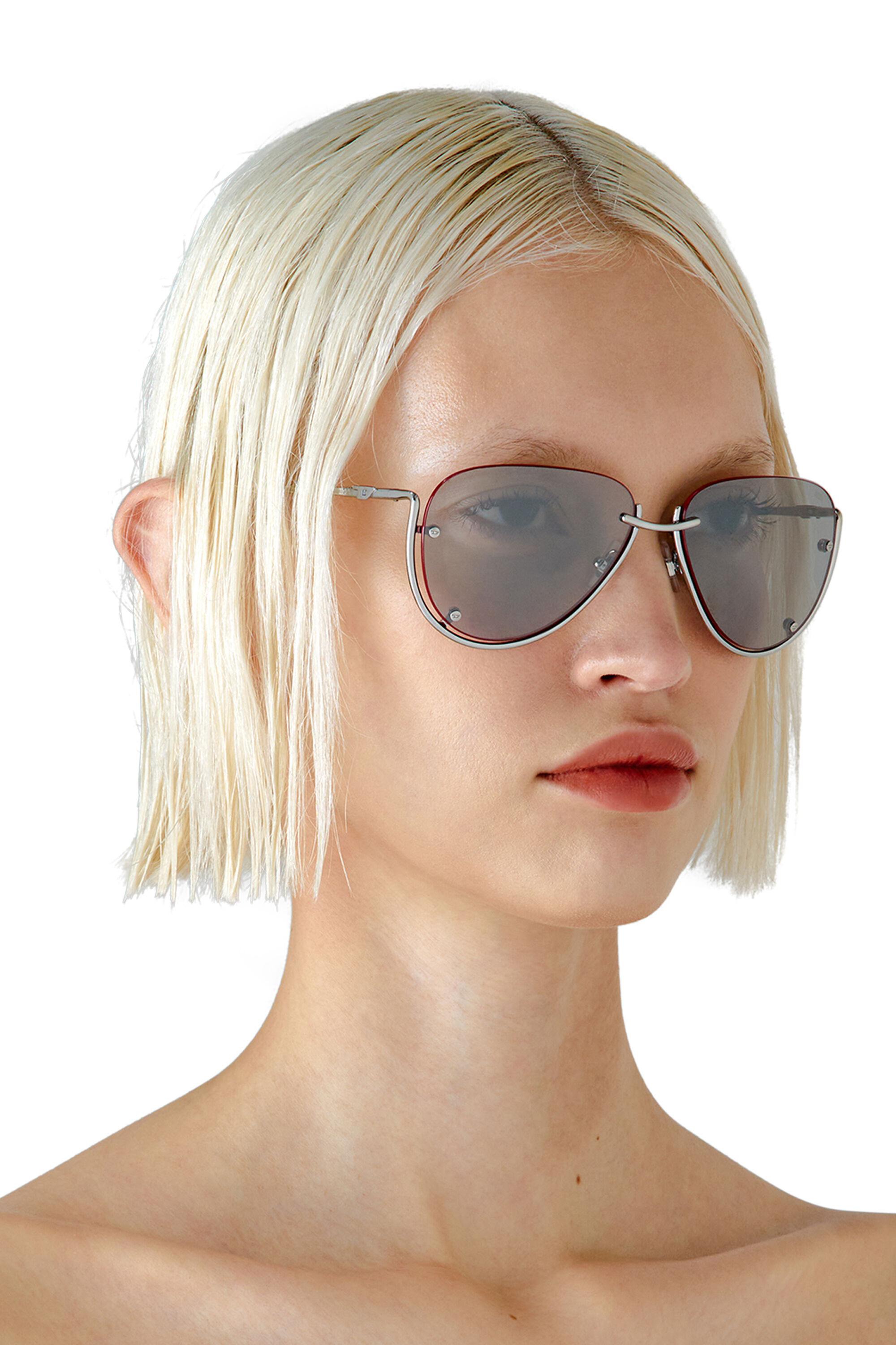Diesel - 0DL1003, Unisex's サングラス in シルバー - 5