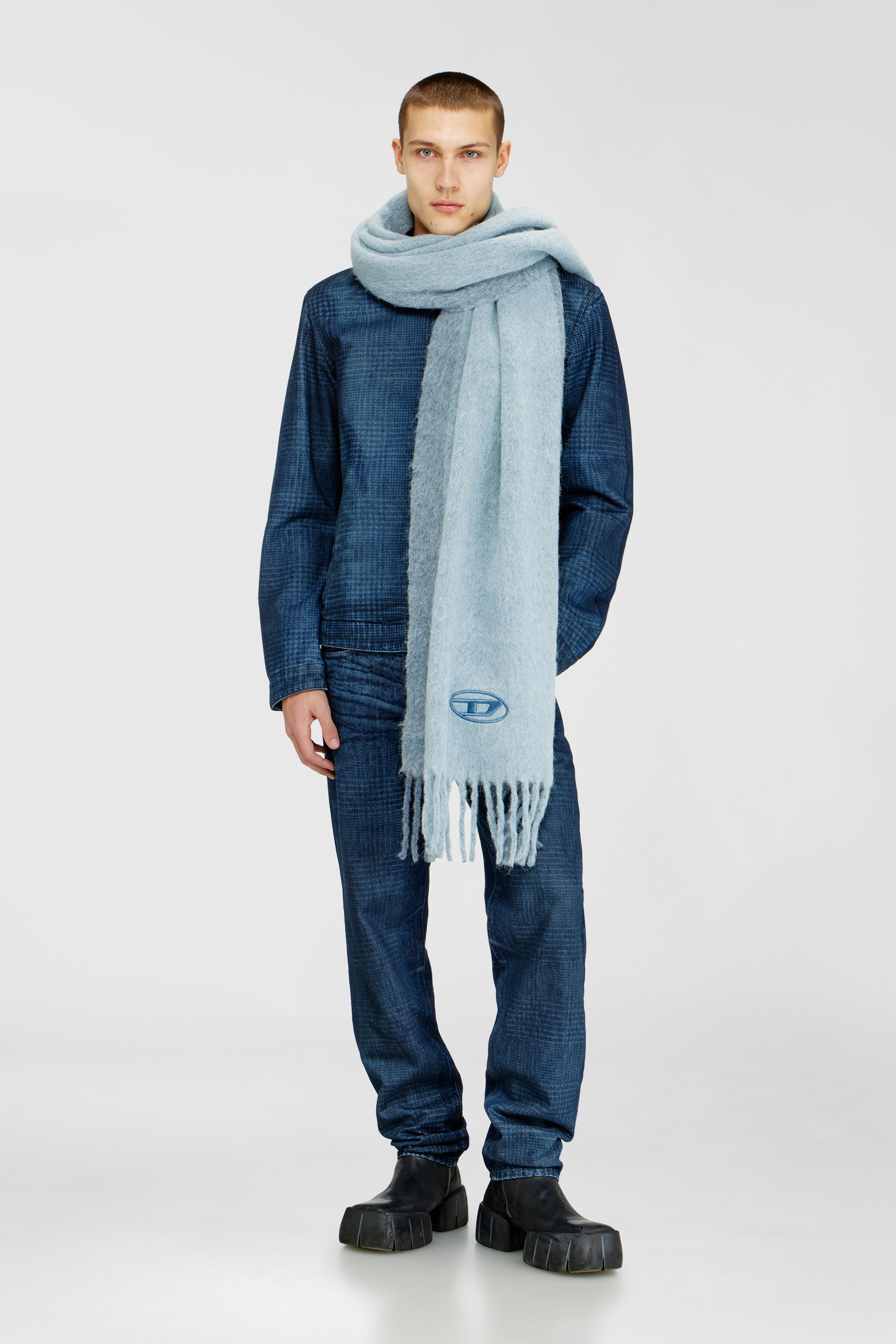 Diesel - S-OLID, Male's ストール in ライトブルー - 4