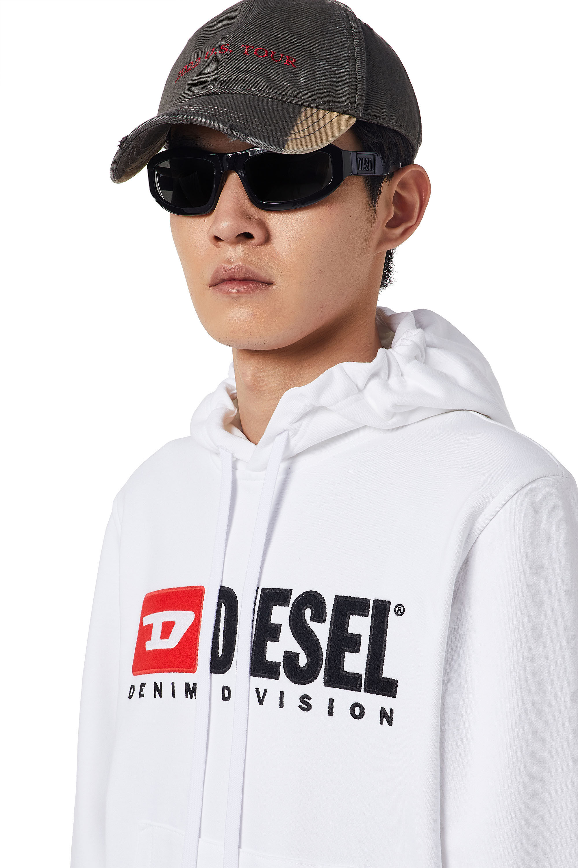 Diesel - S-GINN-HOOD-DIV, Male's スウェット パーカー in ホワイト - 4