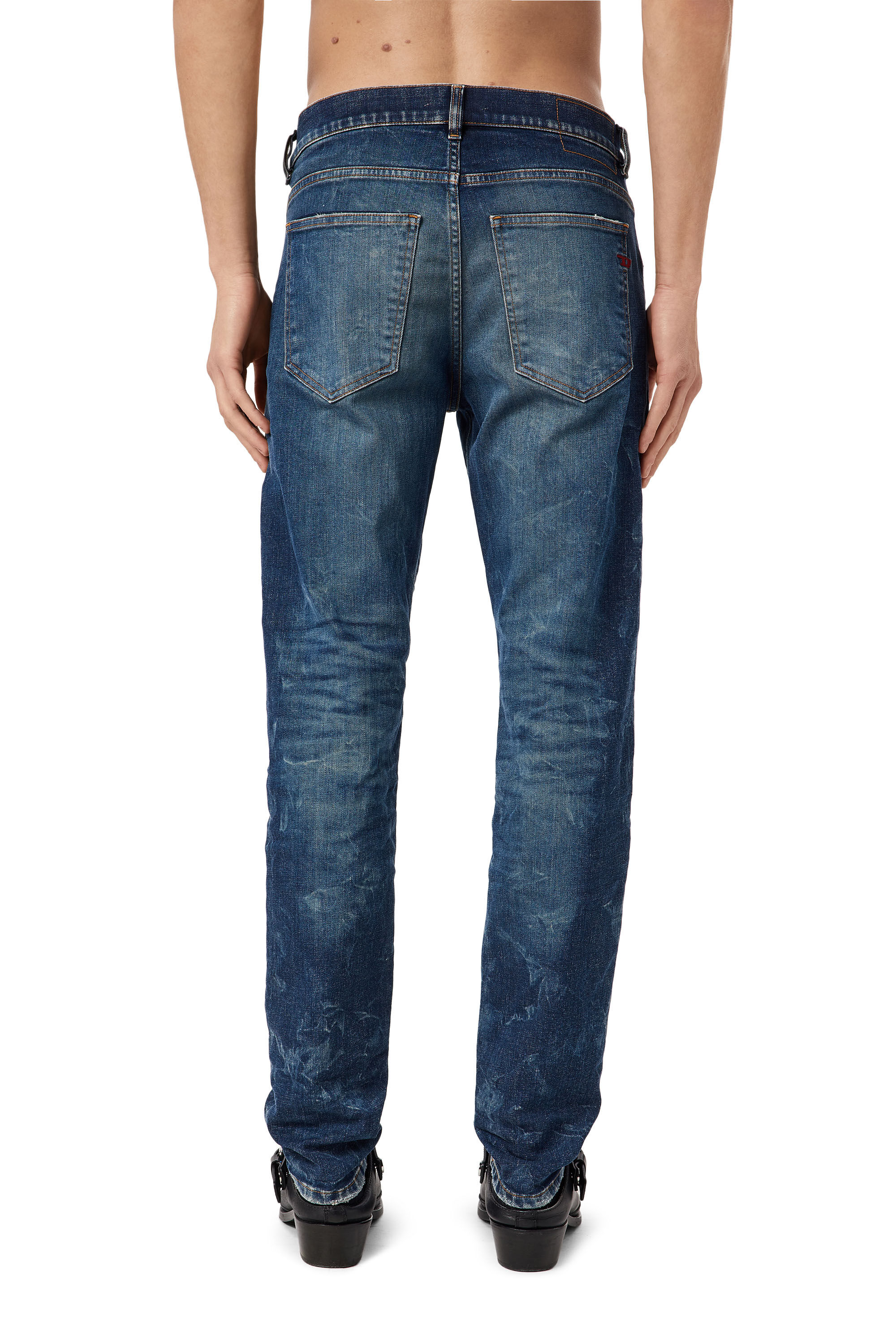 Diesel - 2019 D-Strukt 09C73 Slim Jeans, ダークブルー - Image 5