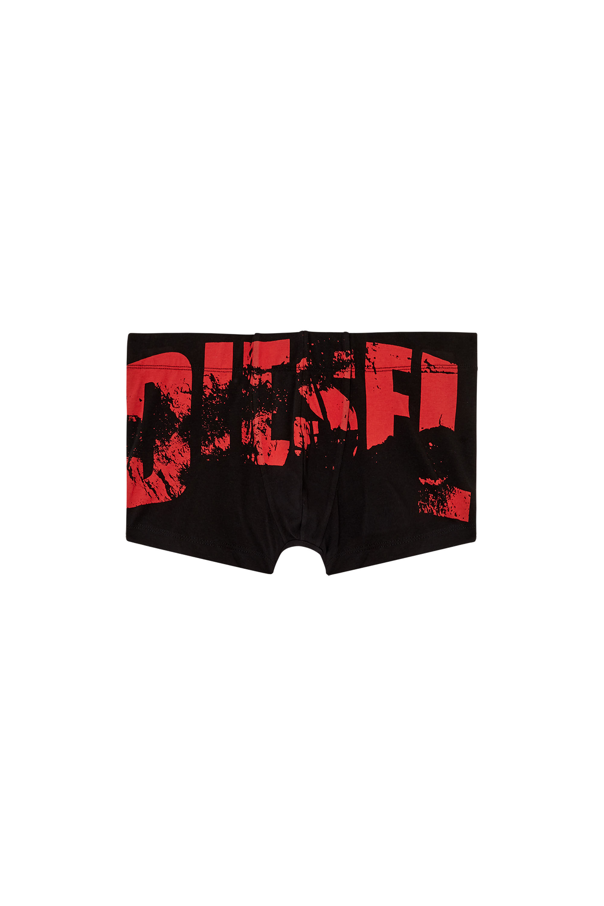 Diesel - DAMIEN-D-POP, Male's Boxer briefs with distressed logo in ブラック/レッド - 2