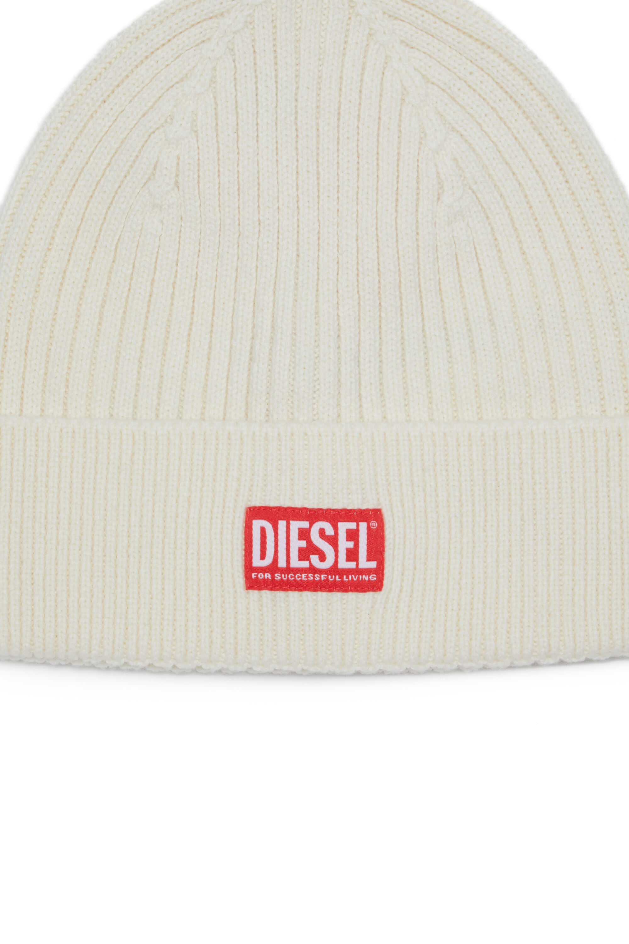 Diesel - K-CODER-H 2X2, Unisex's ニットキャップロゴ in ホワイト - 3