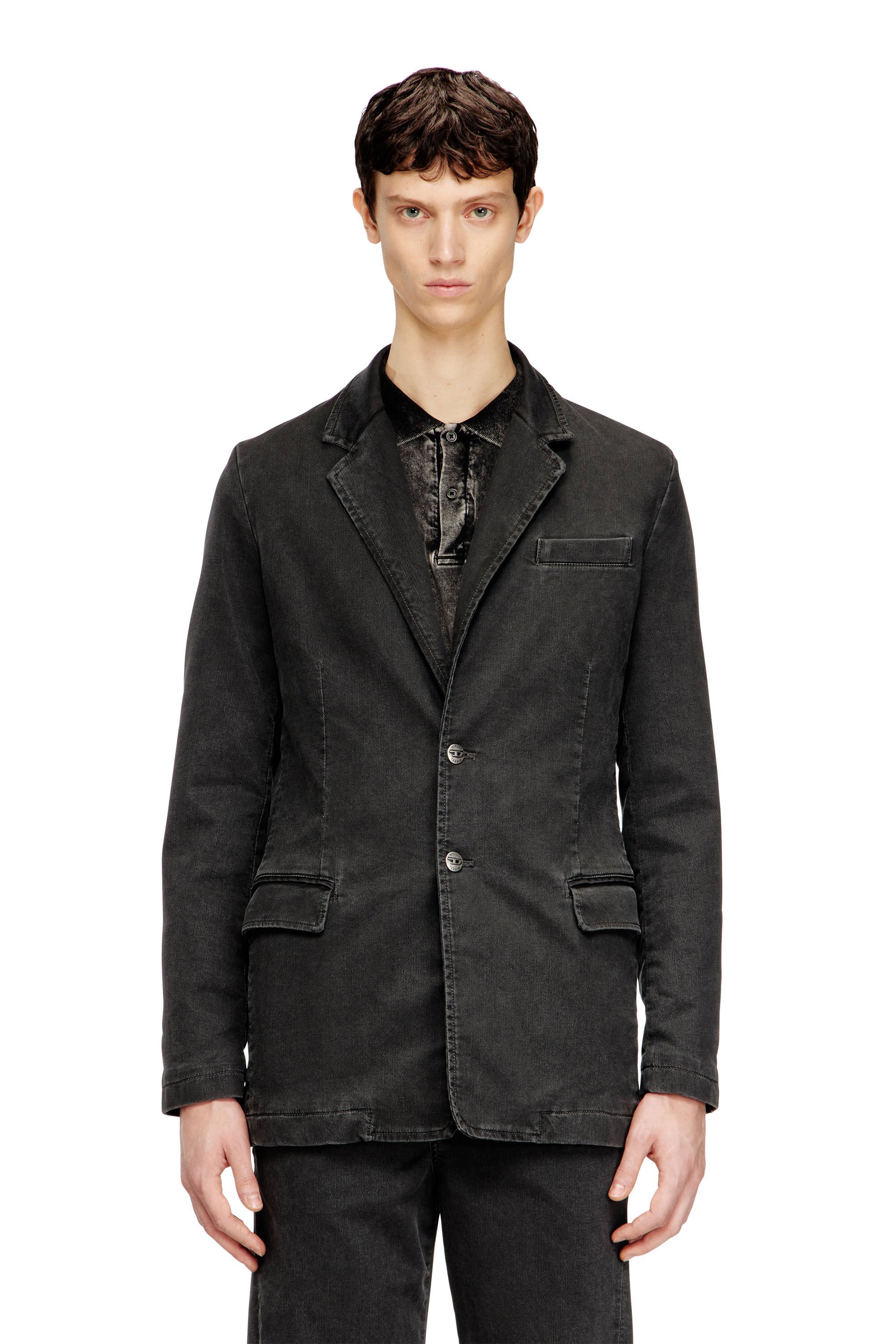 Diesel - D-REGER-D JOGG, Unisex's ジョグ テーラードジャケット in ブラック - 3