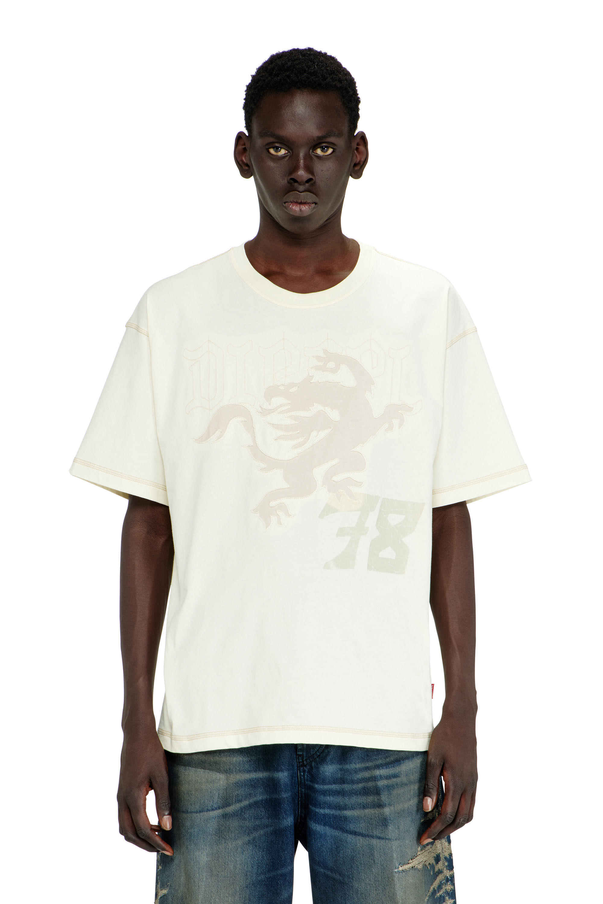T-BOXT-NOTCH Tシャツ｜ホワイト｜メンズ｜DIESEL