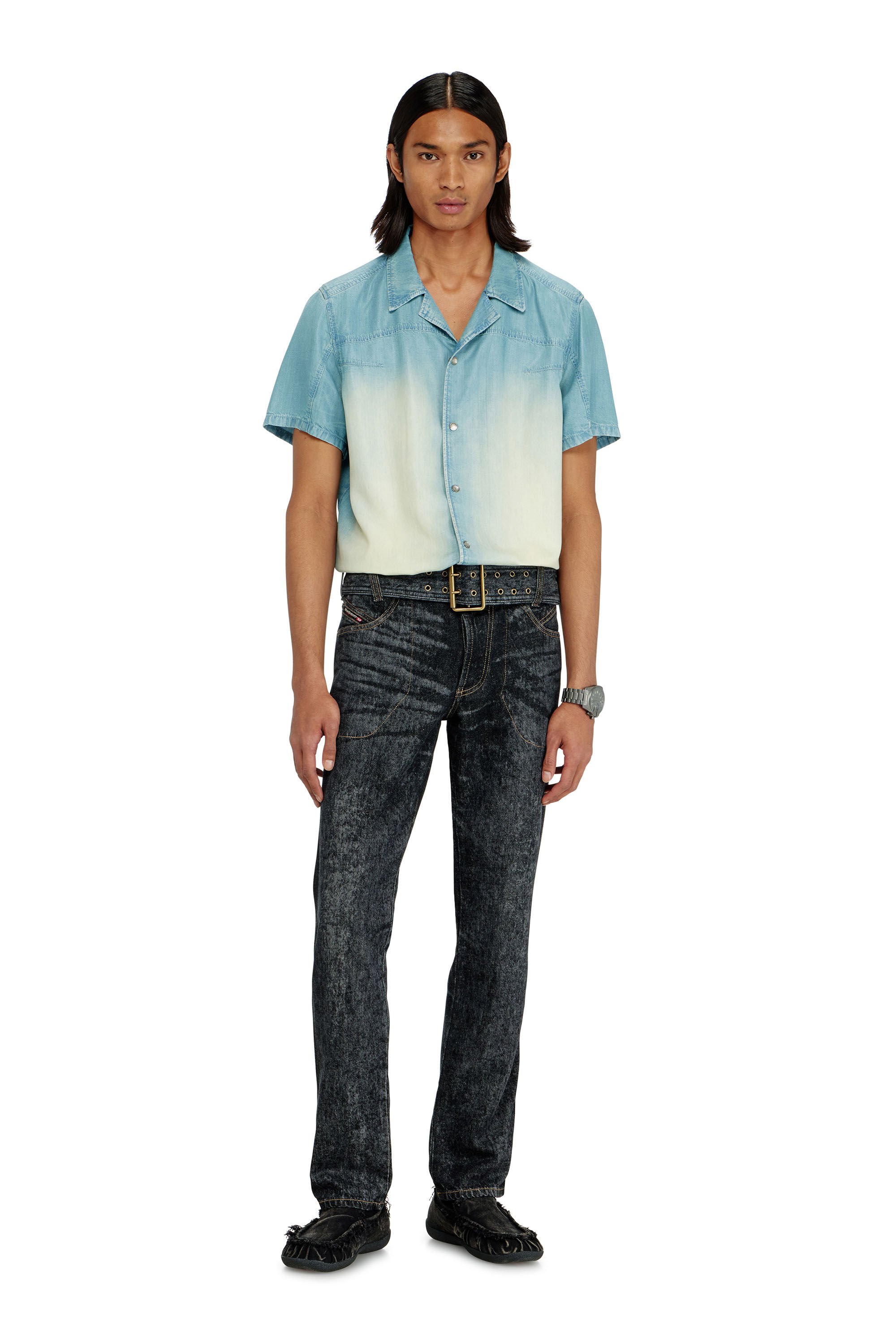 Diesel - Male's Slim Jeans D-Villus 09Q24, ブラック/ダークグレー - 1