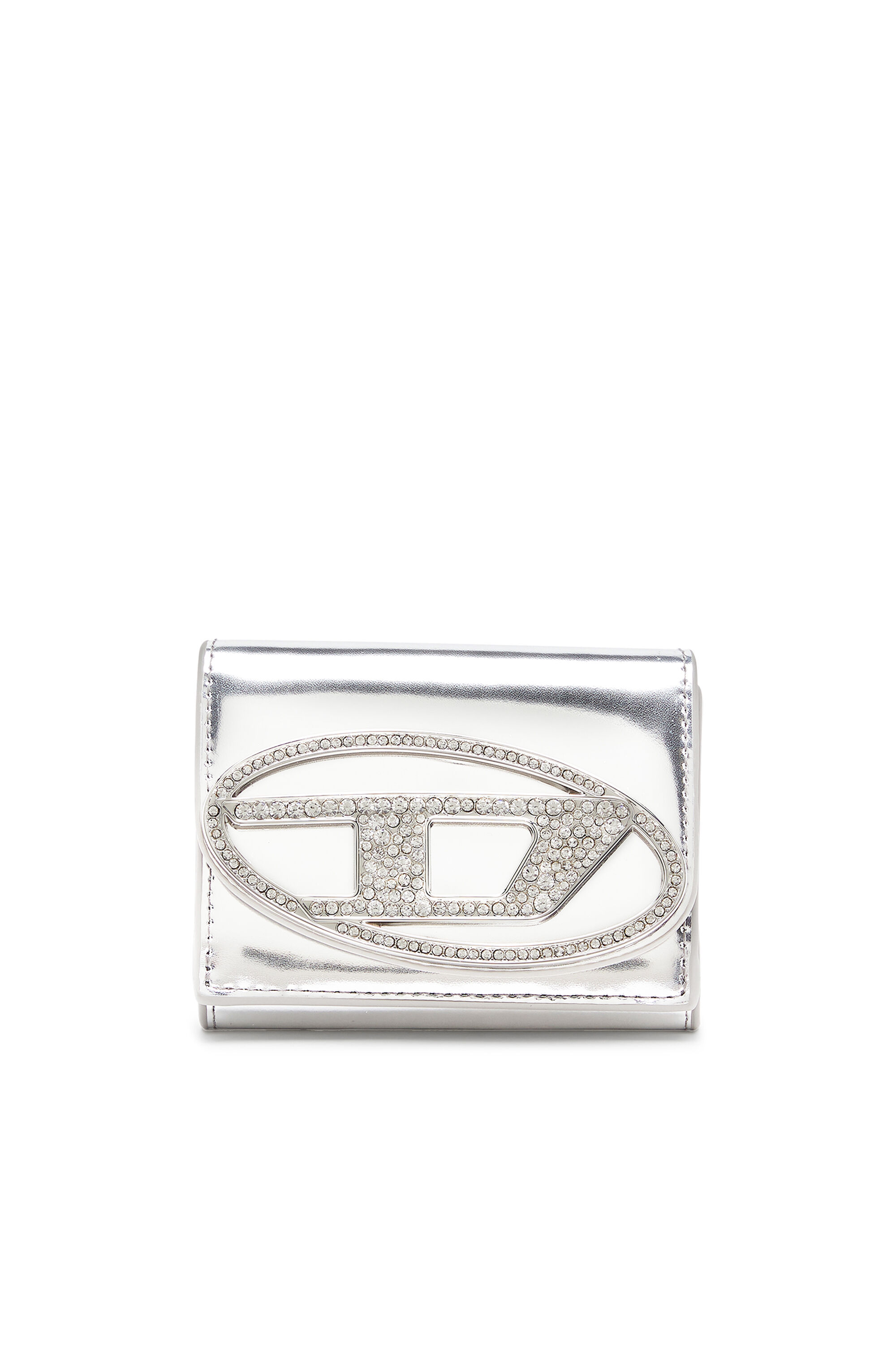 ディーゼル　三つ折り財布　シルバー 1DR TRI FOLD COIN XS 三つ折りウォレット｜シルバー｜ウィメンズ｜DIESEL