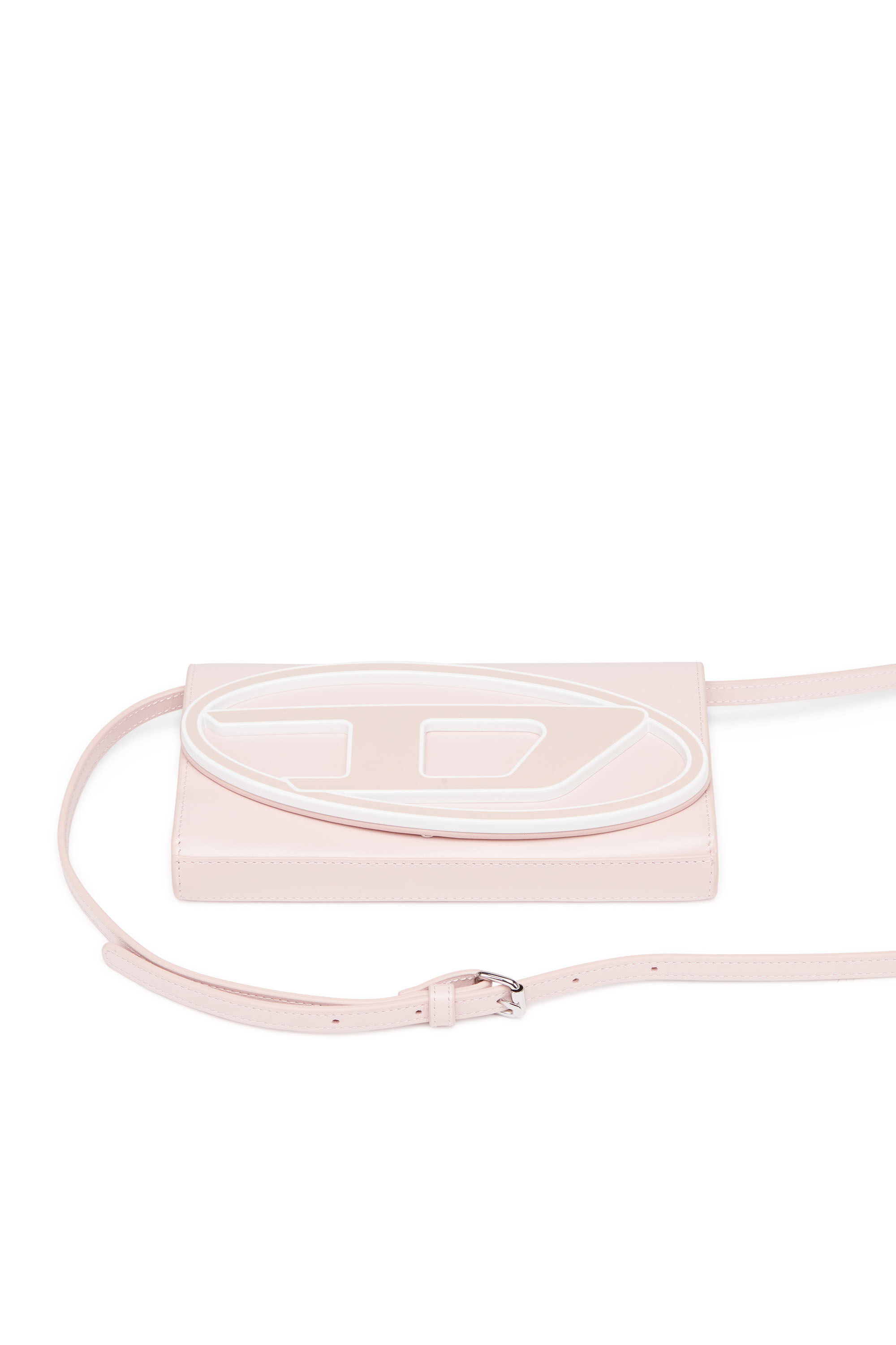Diesel - 1DR WALLET STRAP, Female's Wallet purse in pastel leather in ピンク / ホワイト - 5