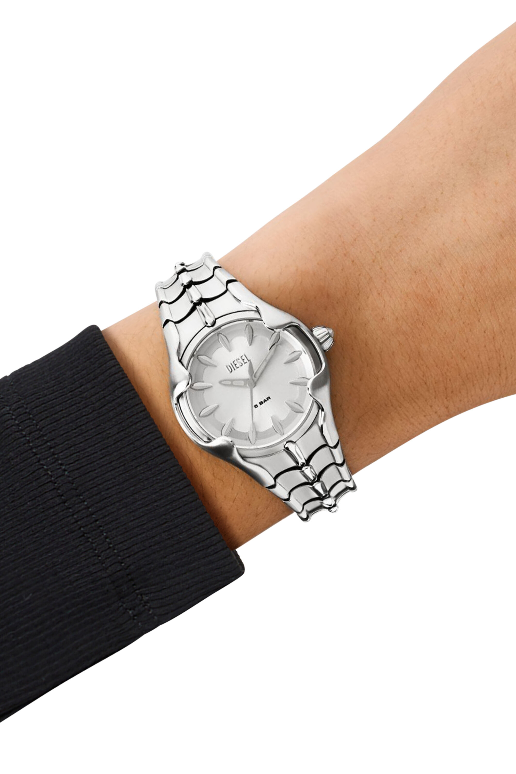 人気特価 DZ5605 Vert three-hand stainless steel watch｜シルバー 時計