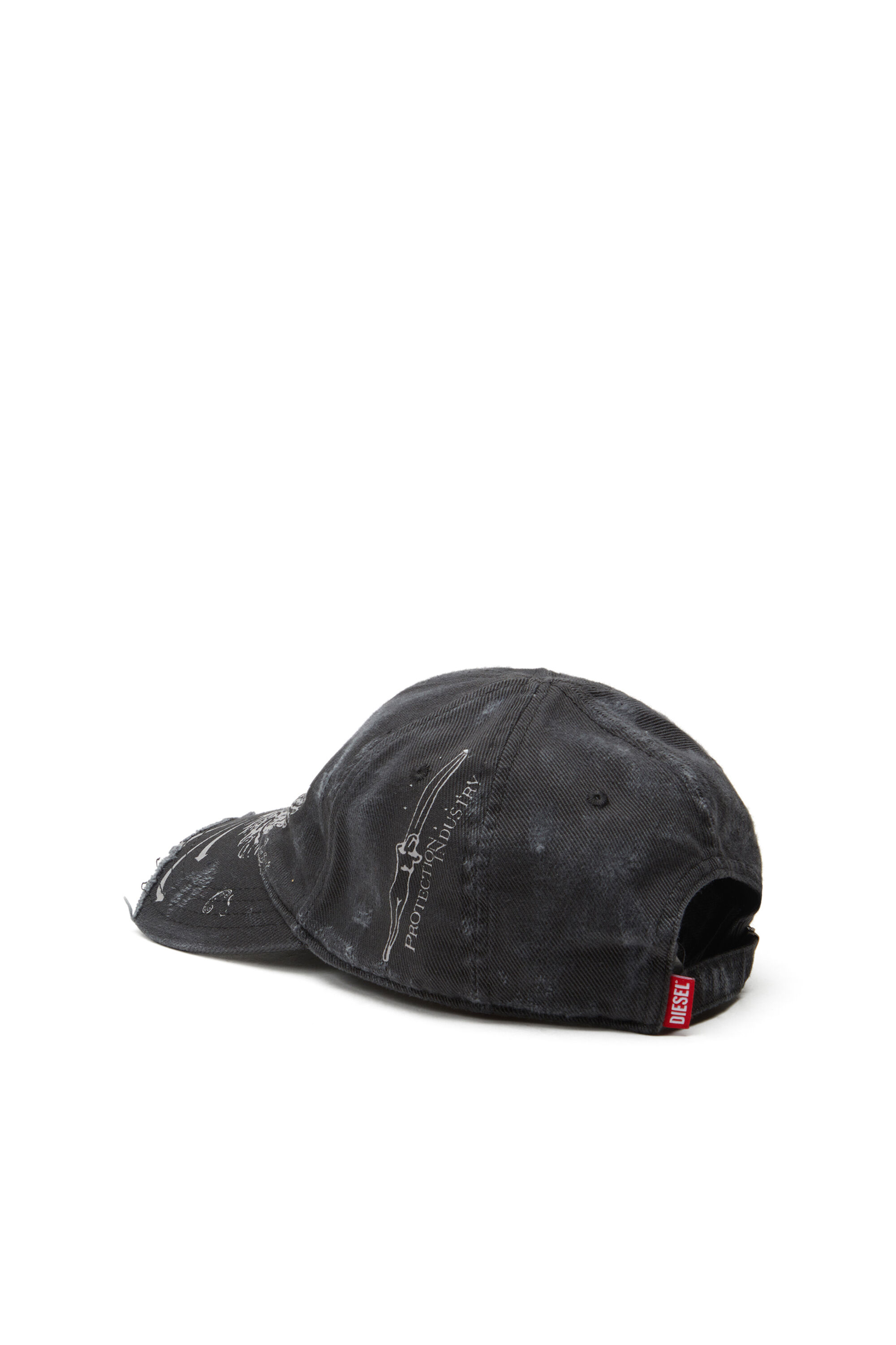 C-FENIX Distressed baseball cap with Phoenix print｜ブラック