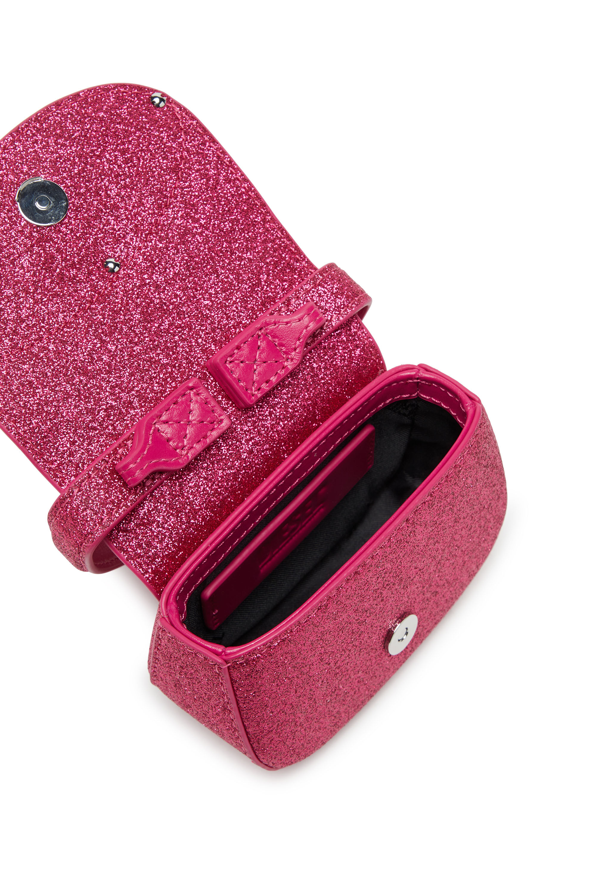 1DR XS 1DR XS-Iconic mini bag in glitter fabric｜ピンク 