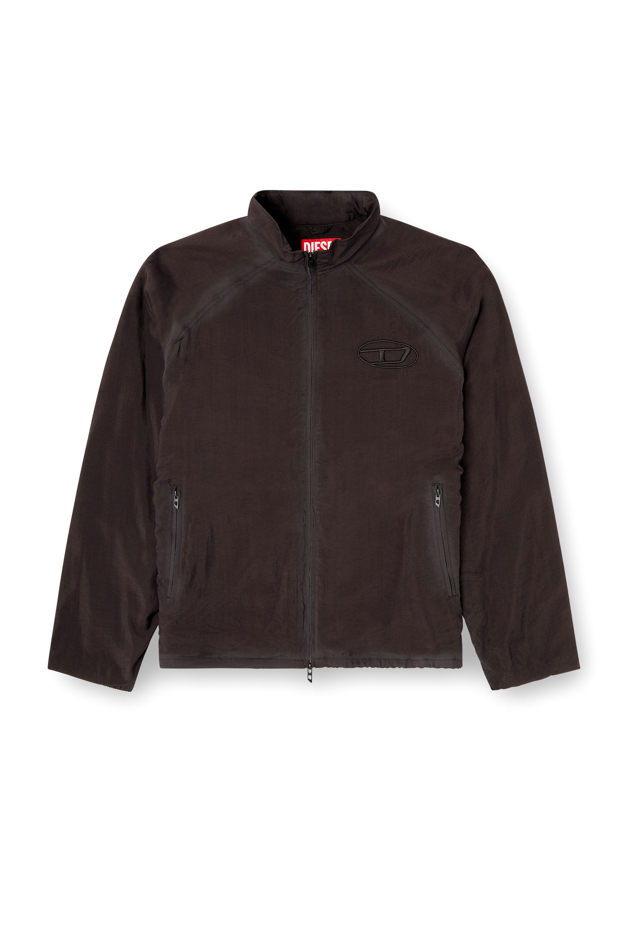 Diesel - J-HENRI-SOUVENIR, Male's Souvenir-style embroidered track jacket in ダークグレー - 2