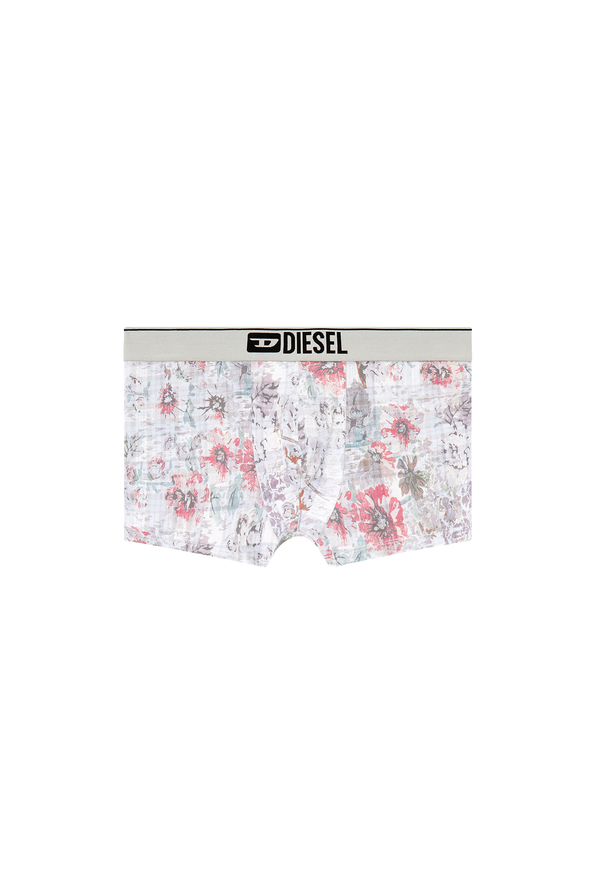 Diesel - DAMIEN, Male's Boxer briefs with floral check motif in グレー - 2