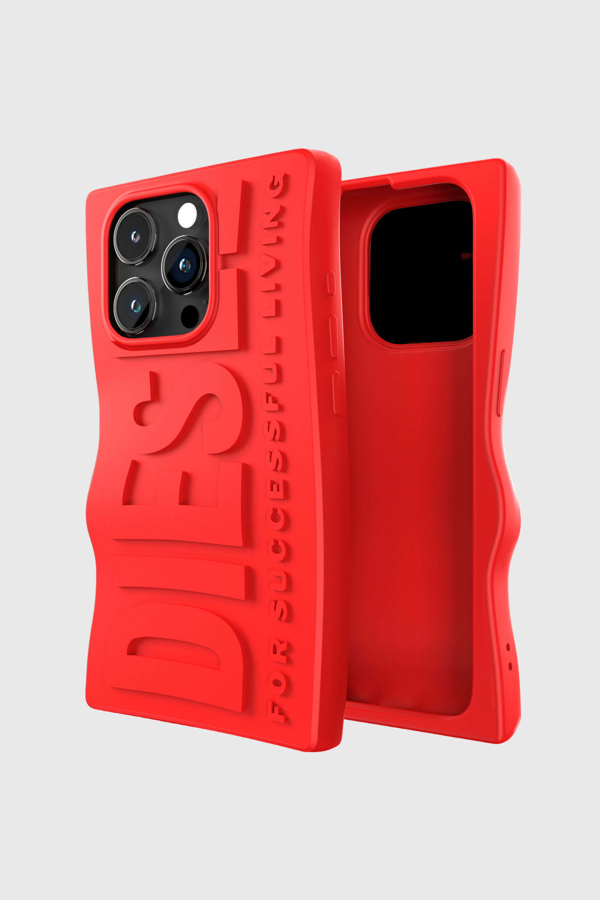 Diesel - 54117 MOULDED CASE, Unisex's iPhone 15 Pro シリコンケース in レッド - 1
