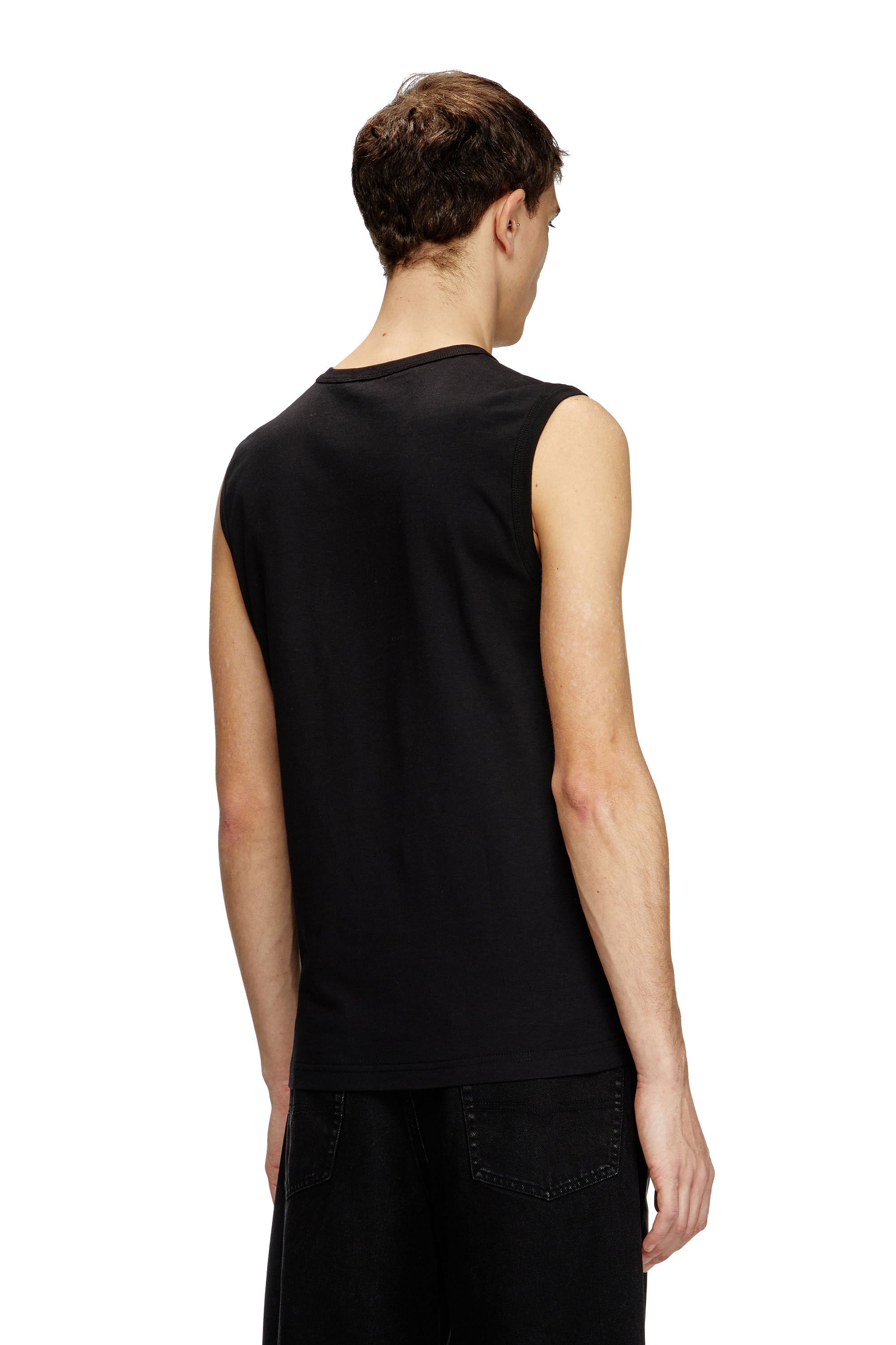 Diesel - T-BISCO-OD, Male's Tank top with metallic Oval D in ブラック - 4