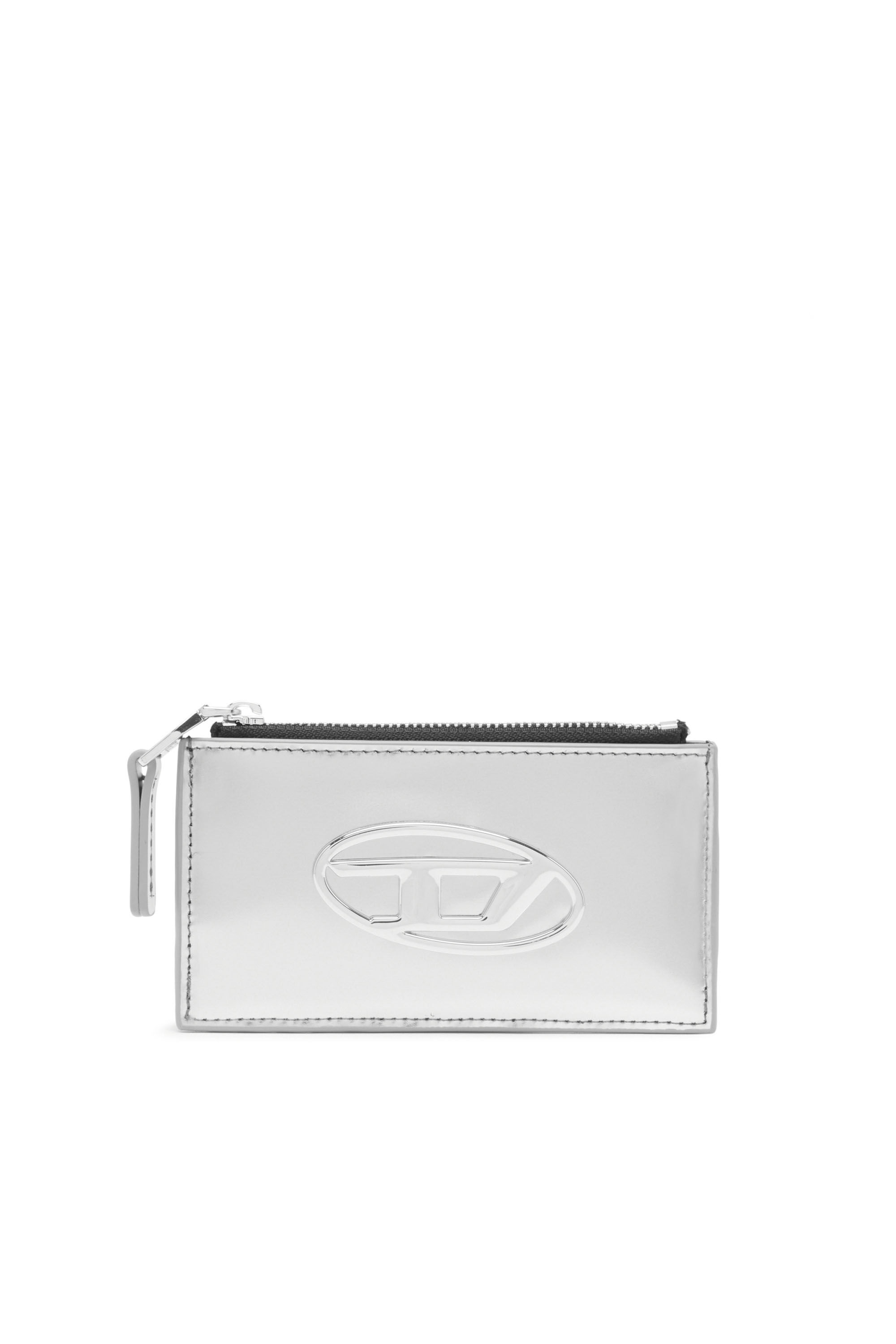 Diesel - CARD HOLDER COIN S, Female's カウレザーカードケース in シルバー - 1