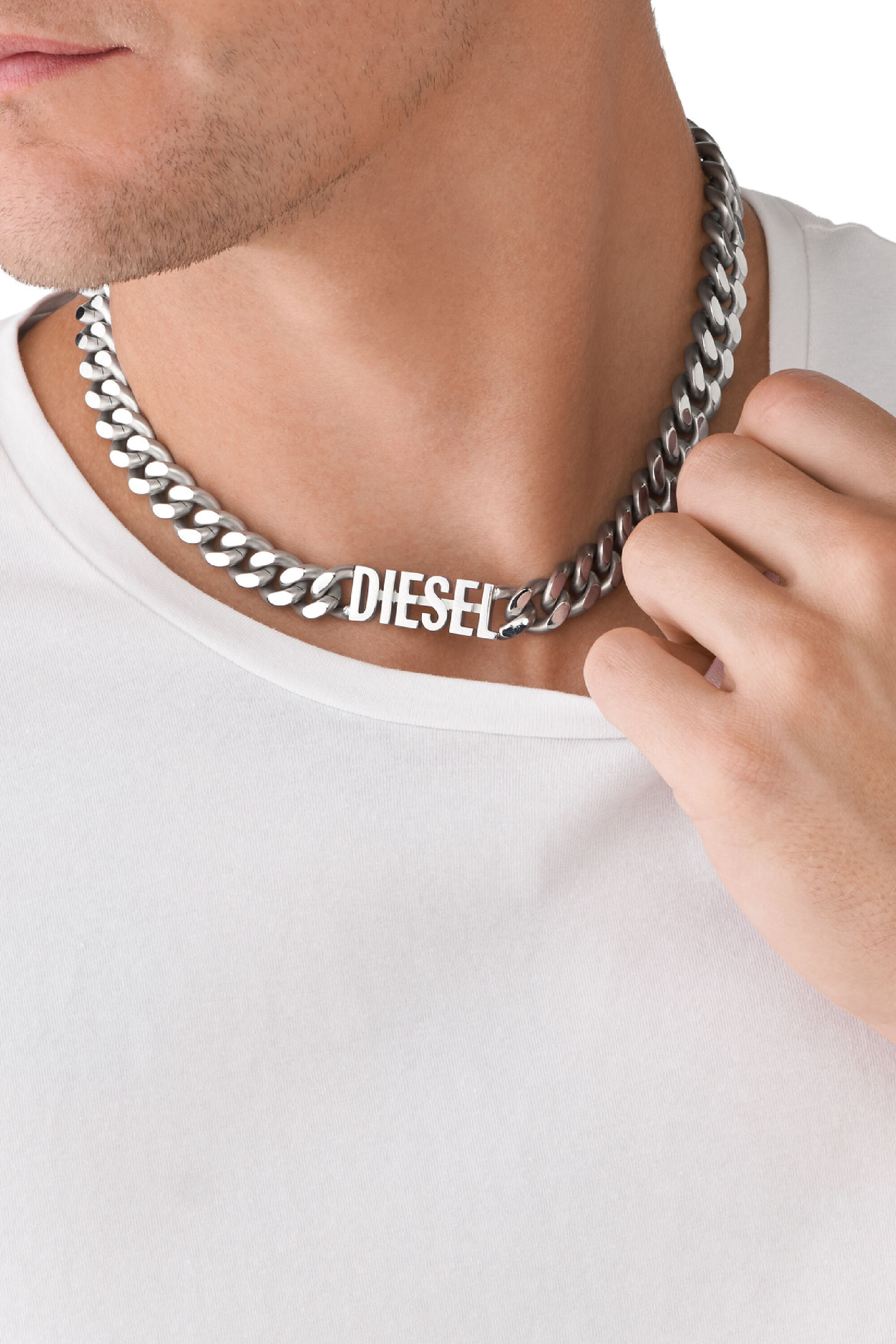 Diesel - DX1388, Male's ジュエリー ネックレス in シルバー - 3