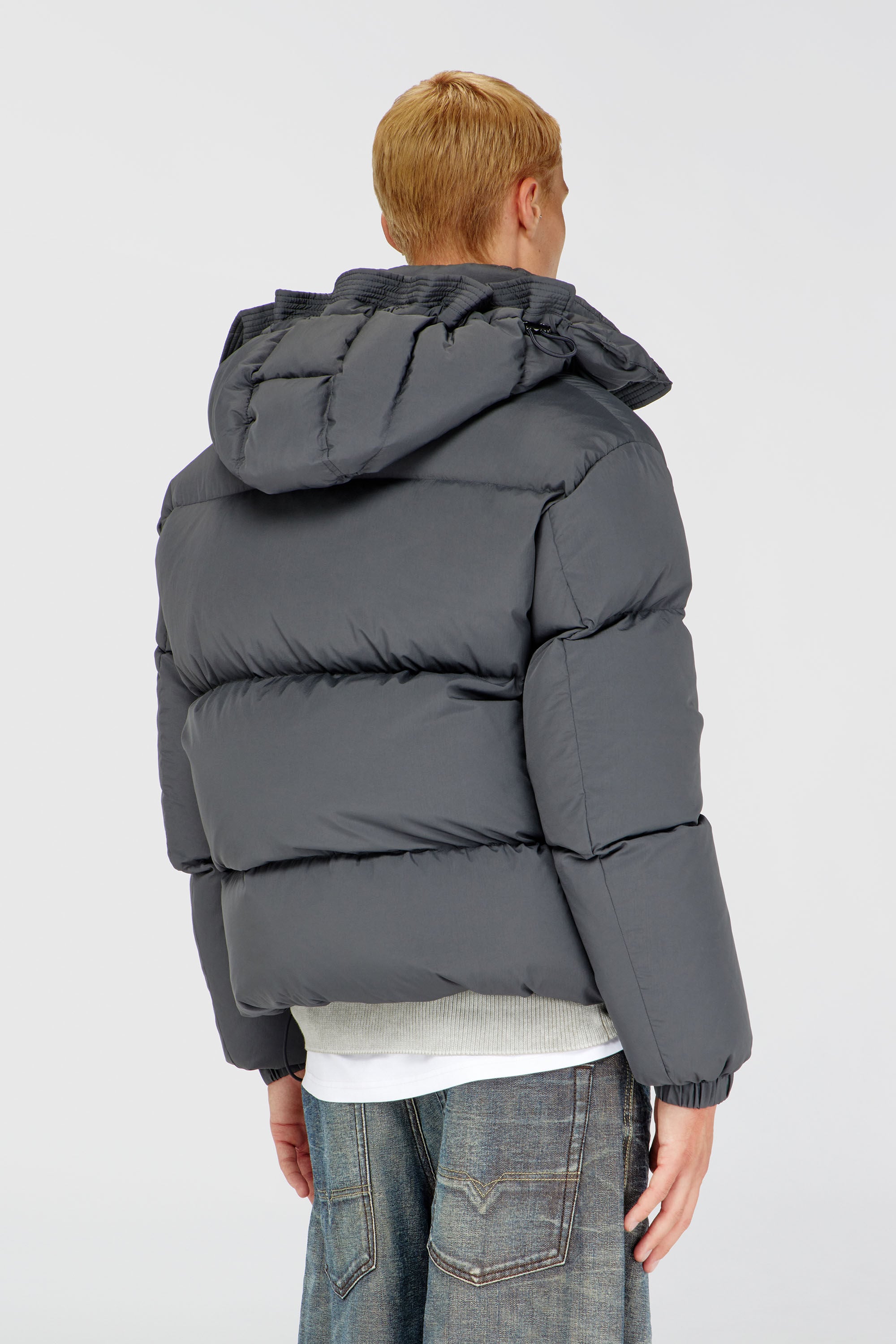 Diesel - W-ROLFYS-WRD, Male's ダウンジャケット in グレー - 5