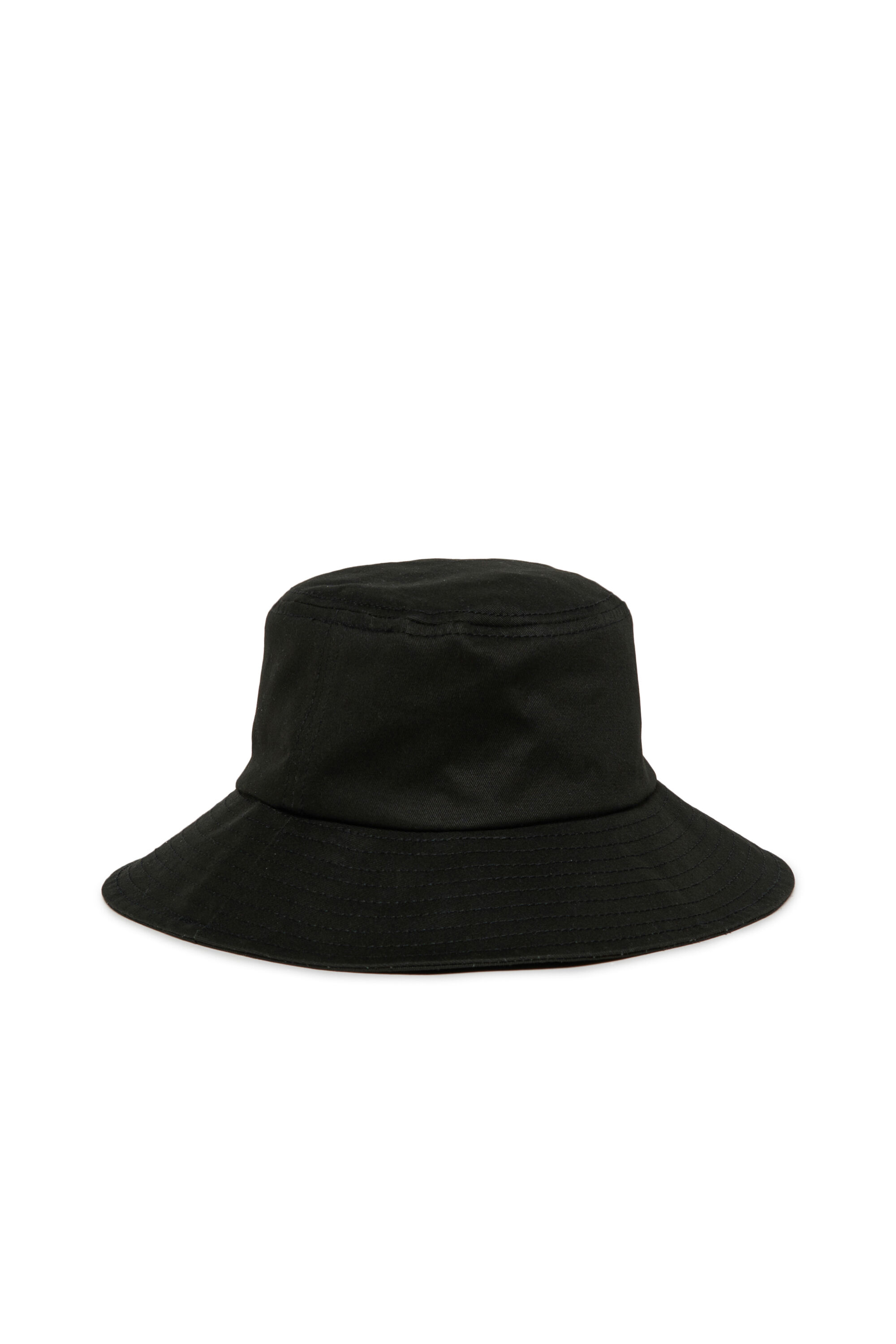 Diesel - FCURTY, Female's Bucket hat in cotton with wide brim in ブラック - 2