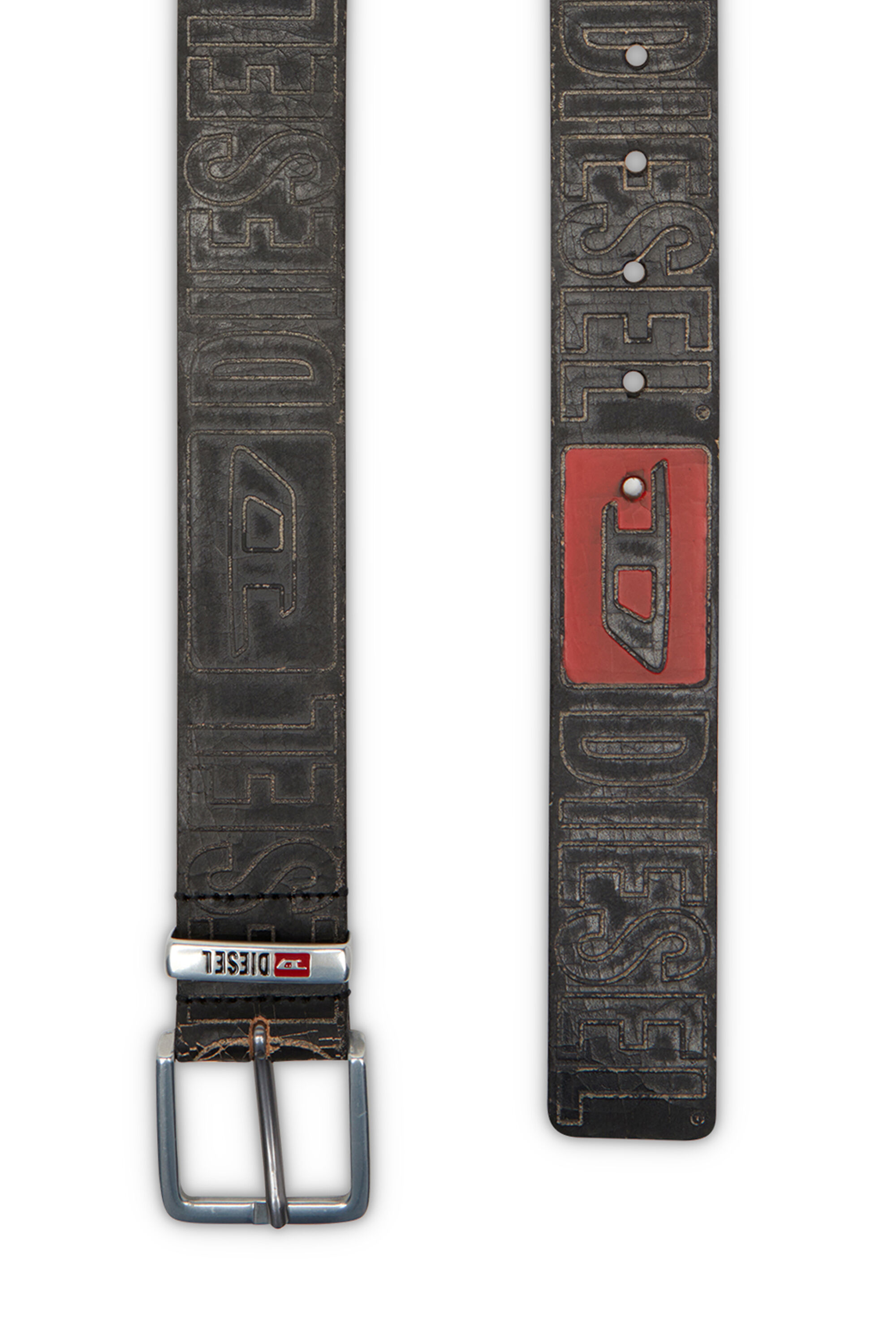 DIESEL メンズ ベルト B-LINE B-LINE X03737PR080 ベルト｜メンズ｜ブラウンレザー