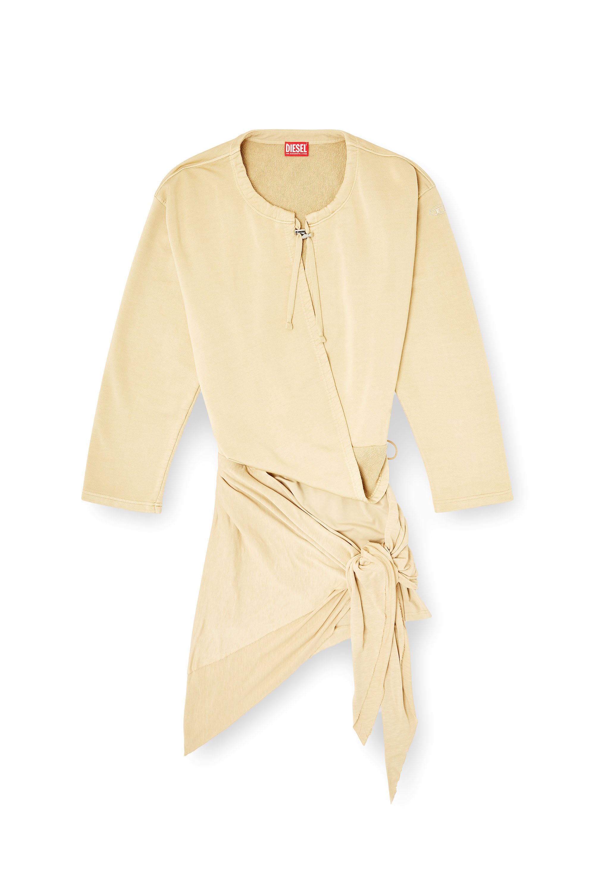 Diesel - D-CREED, Female's Draped dress with ruched skirt in ライトブラウン - 2