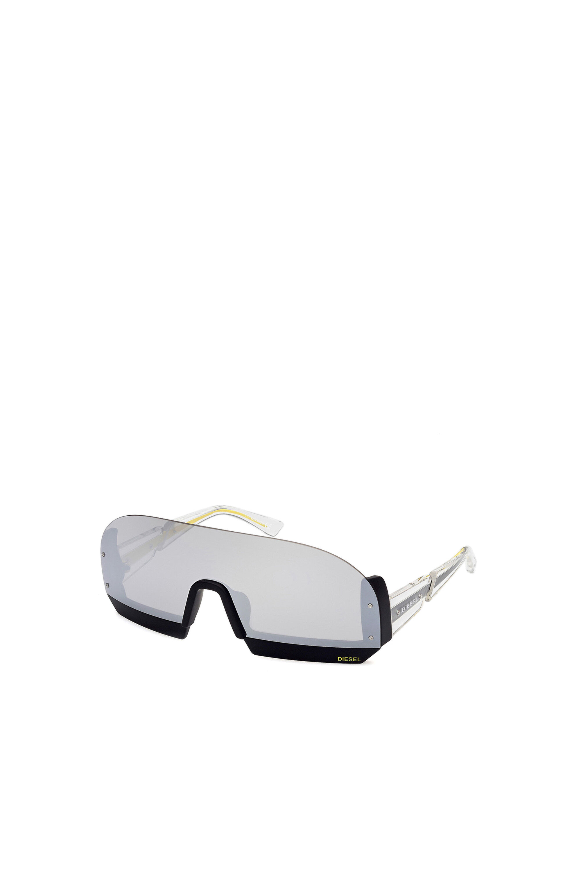 Diesel - DL0336, Male's Shield design with rimless injection-molded construction in ホワイト - 2