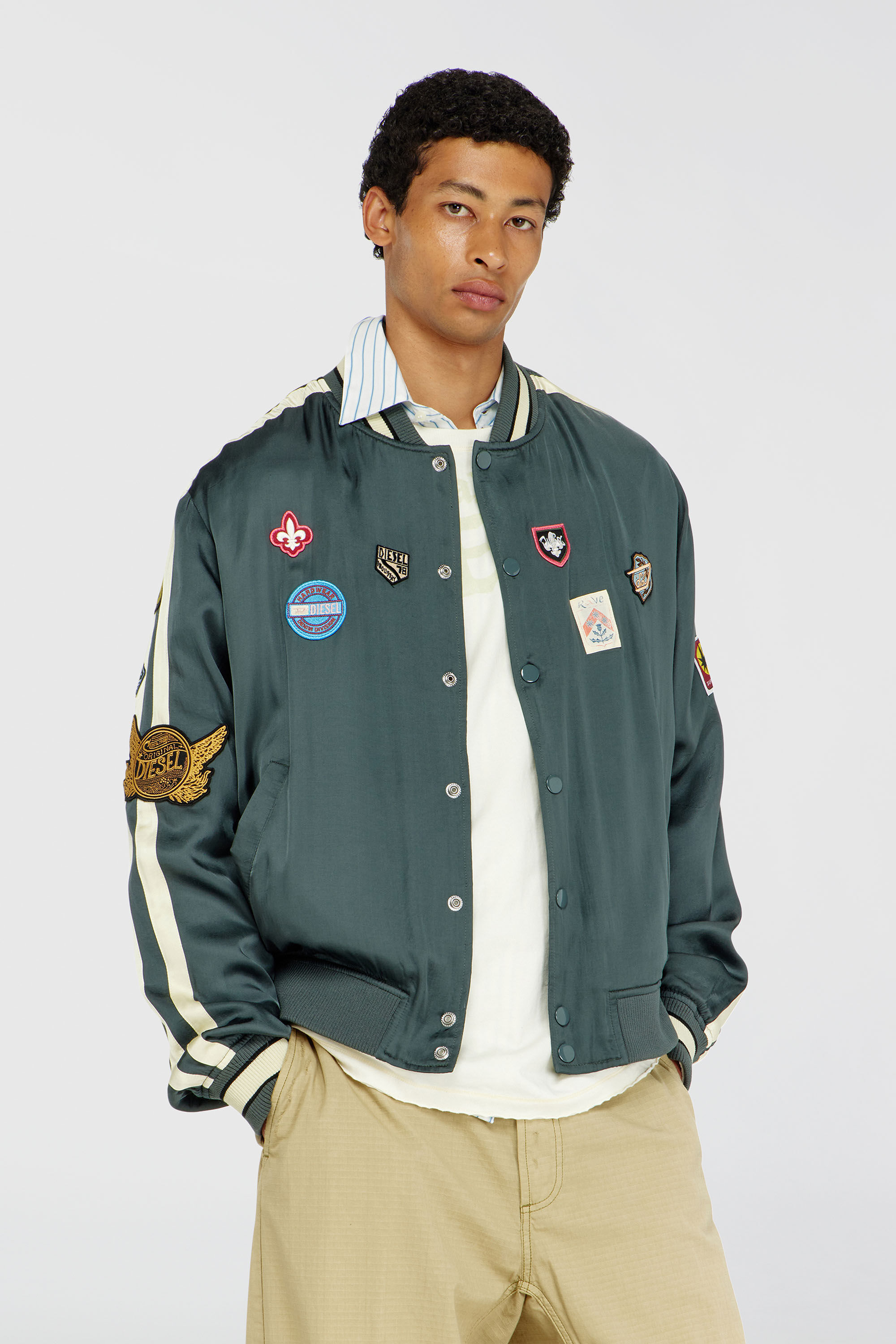 Diesel - J-ANNU, Male's ジャケット in ダークグリーン - 3