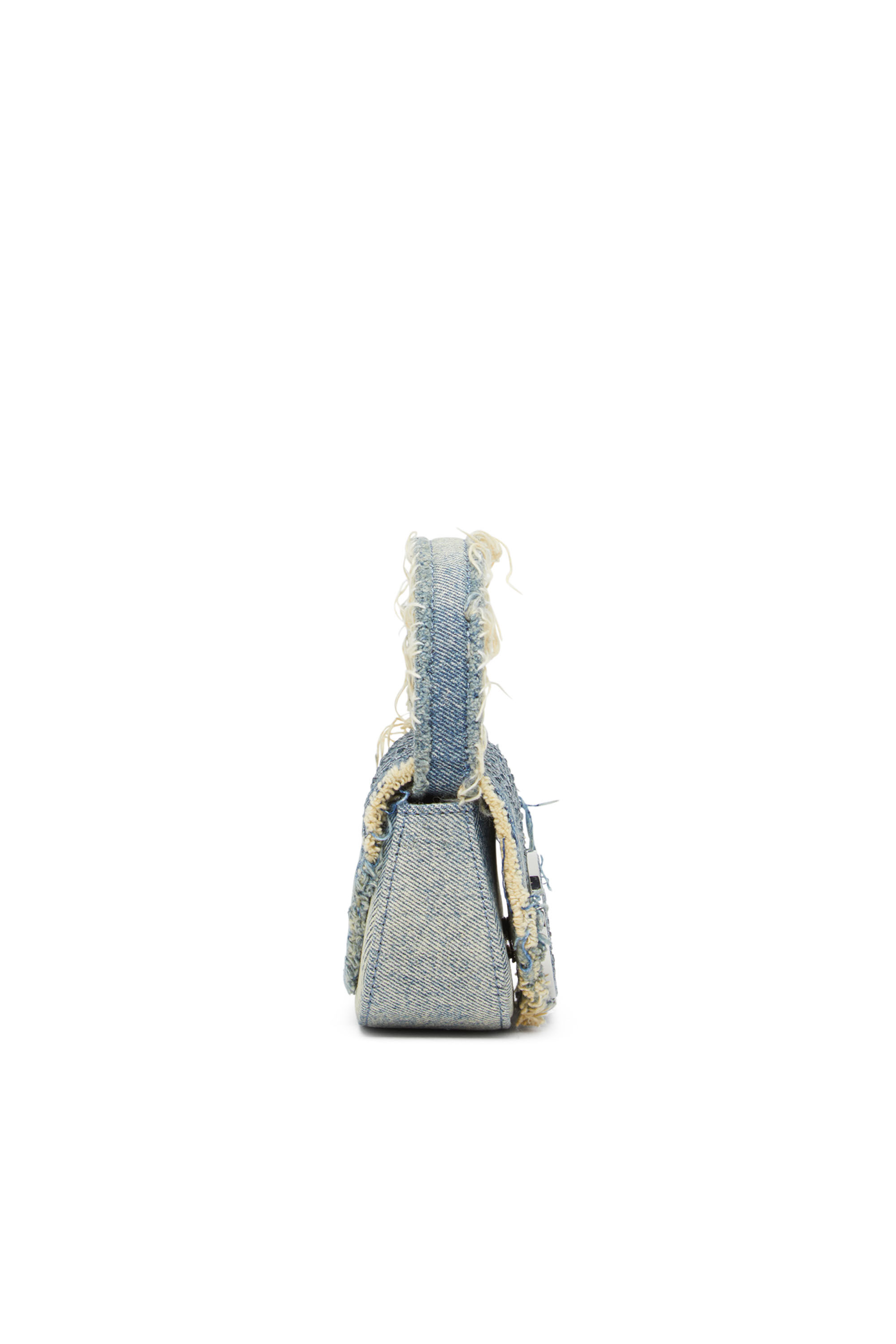 1DR XS 1DR XS-Iconic mini bag in denim and crystals｜ブルー