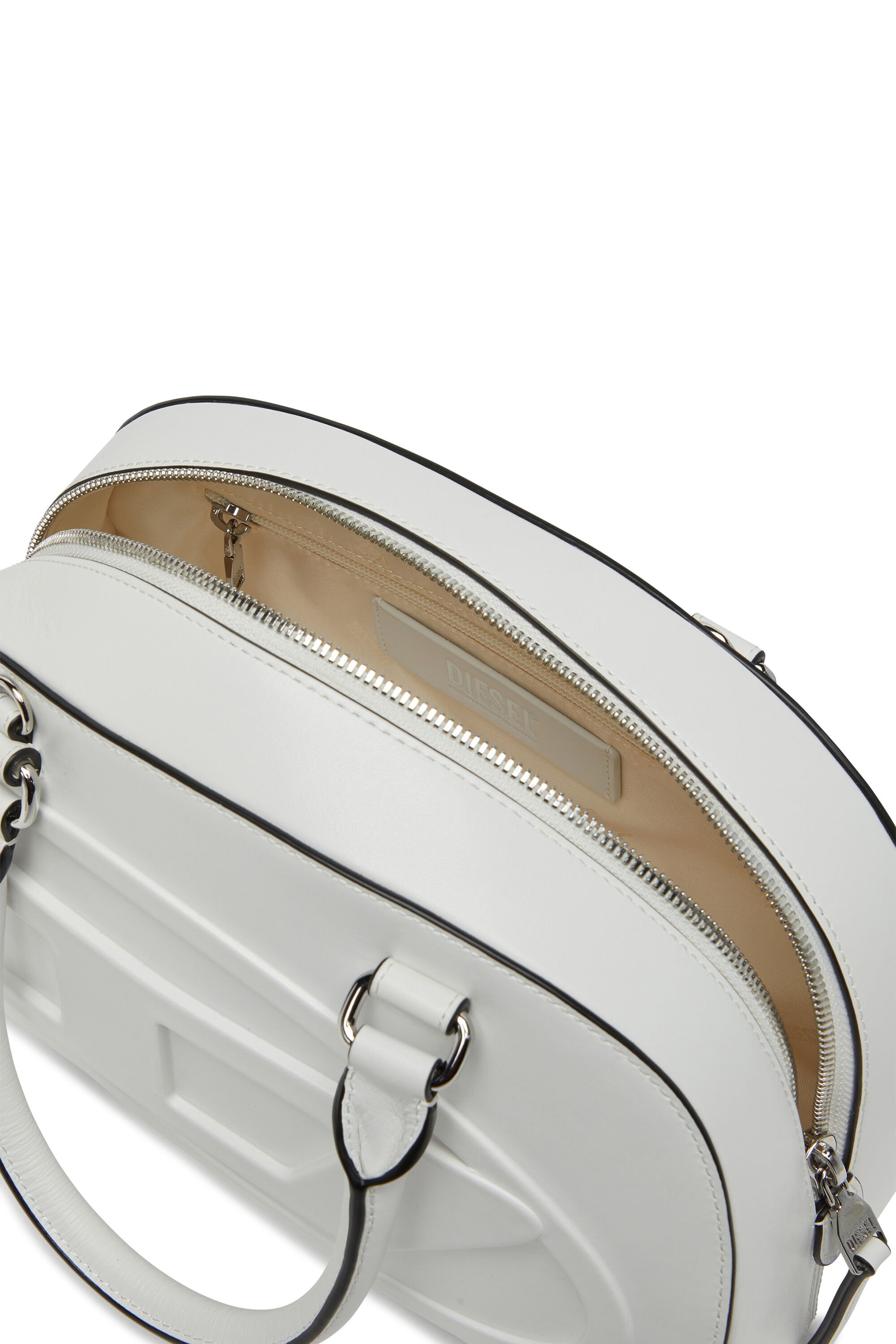 Diesel - 1DR DOME TOP HANDLE, Female's Leather bowling bag in ホワイト - 4
